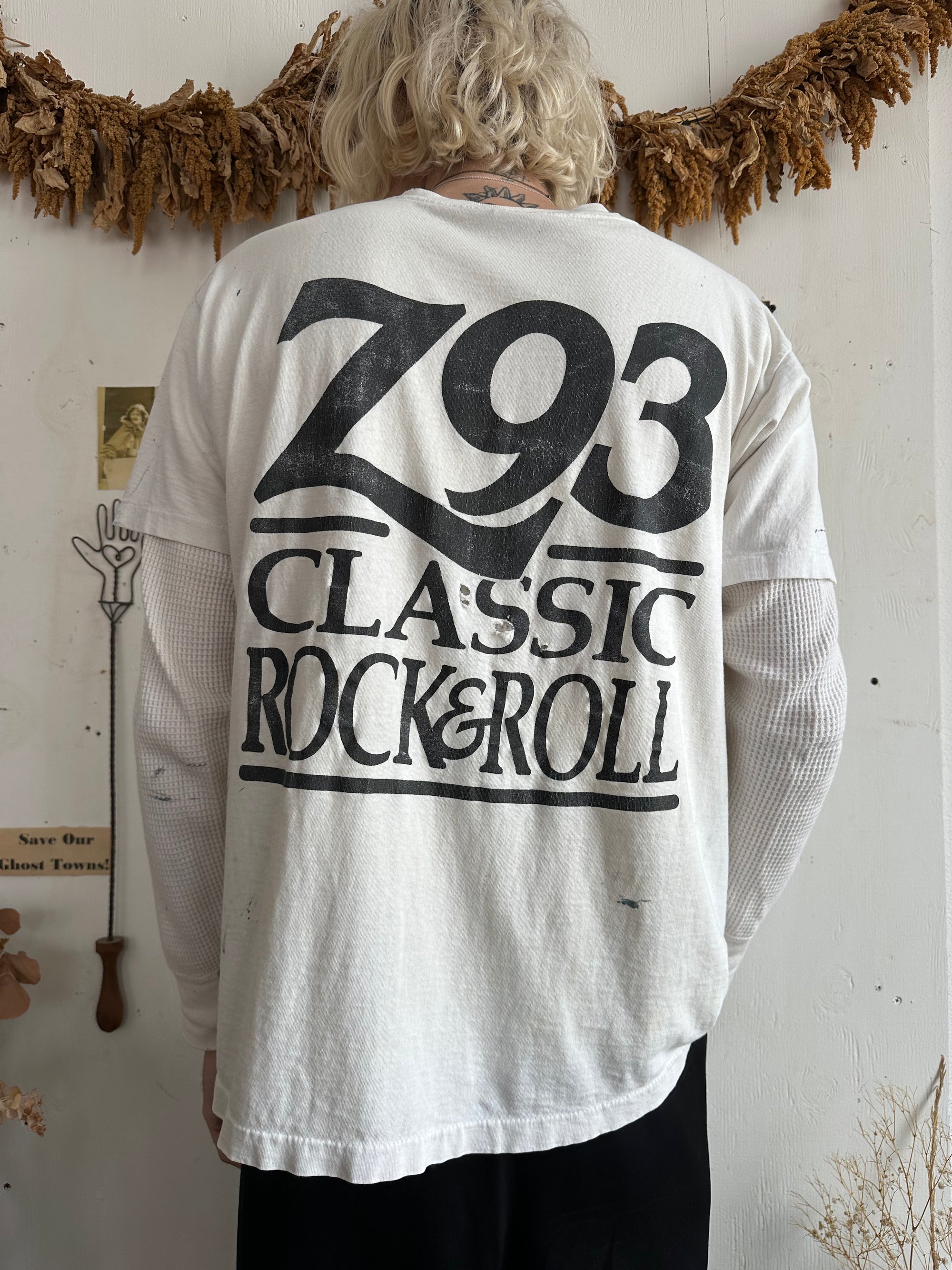 1990s Paint Splattered Pound Steel Town T-Shirt