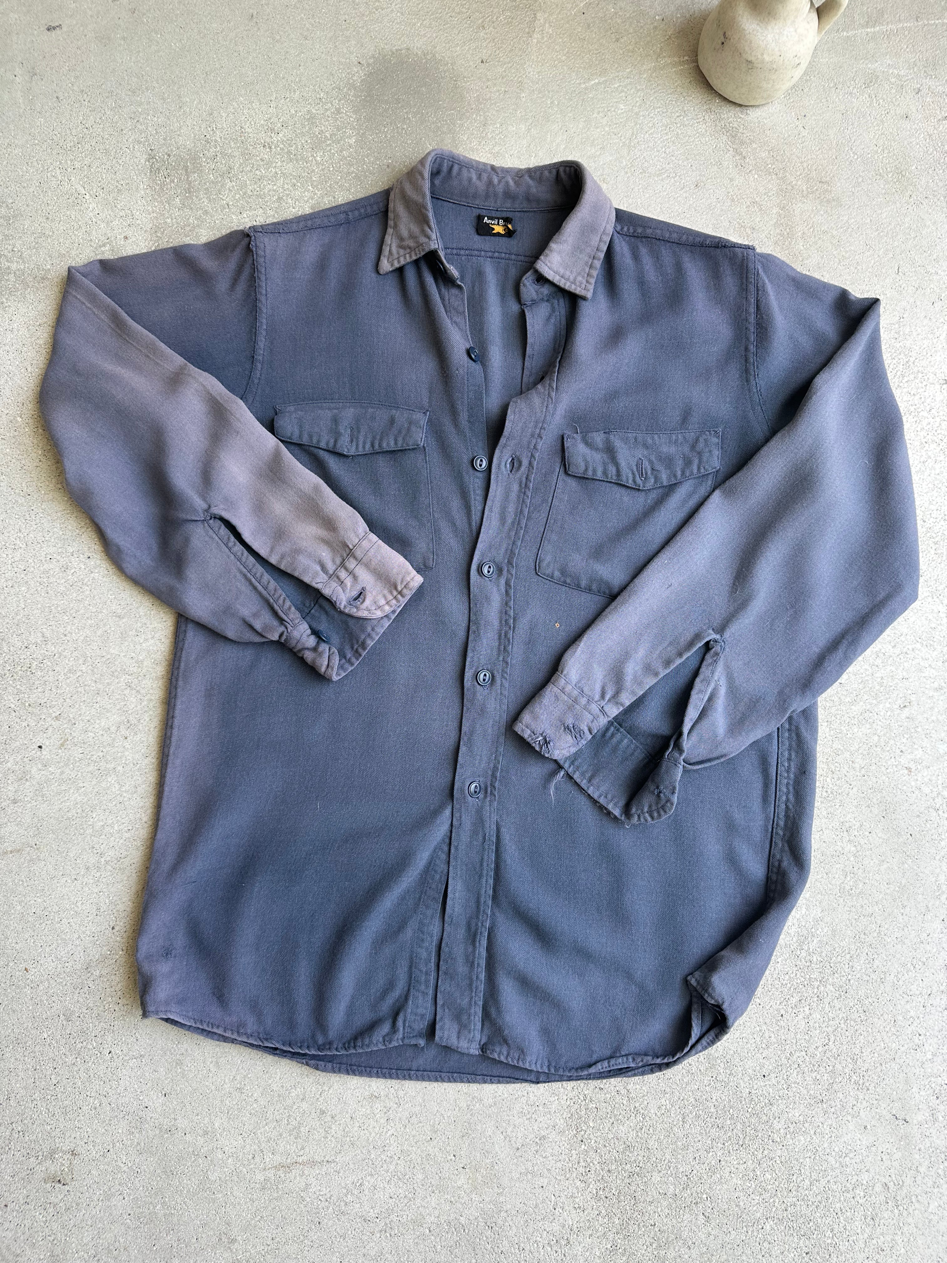 1940s Heavily Sunfaded Anvil Work Shirt (S/M)