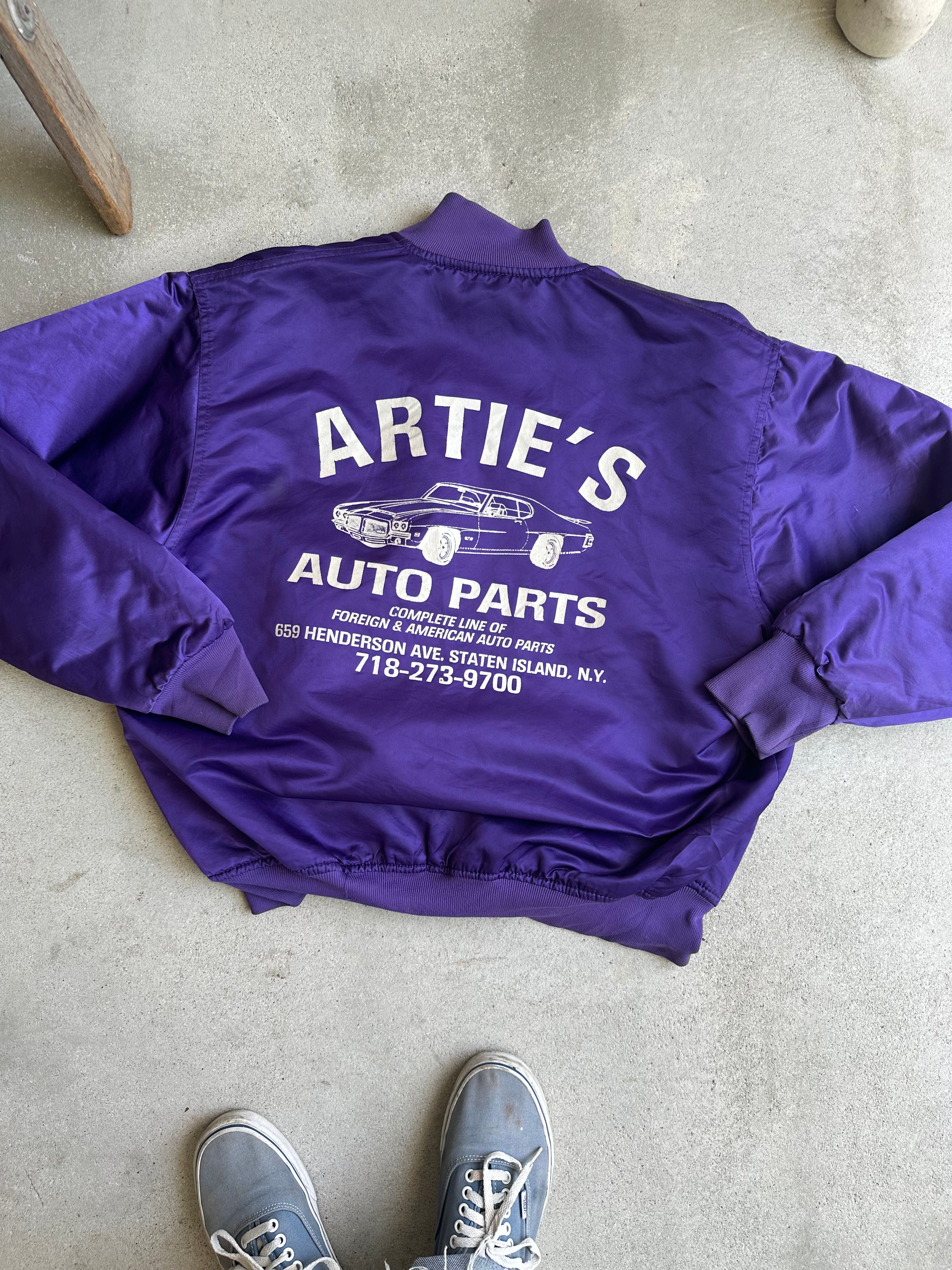 1980s Artie Satin Bomber Jacket (Boxy XL)