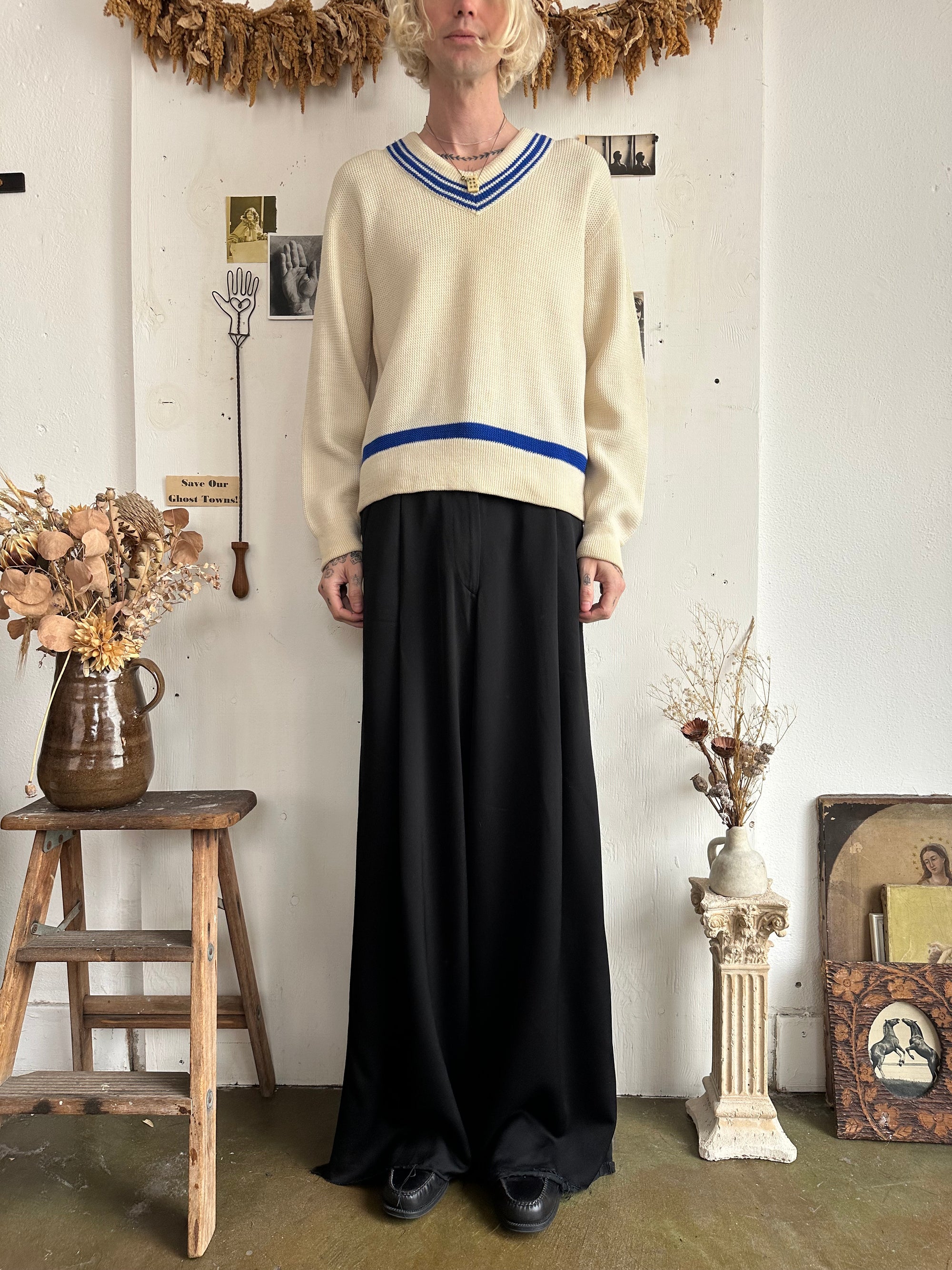 1980s Made in Norway Knit Tennis Sweater