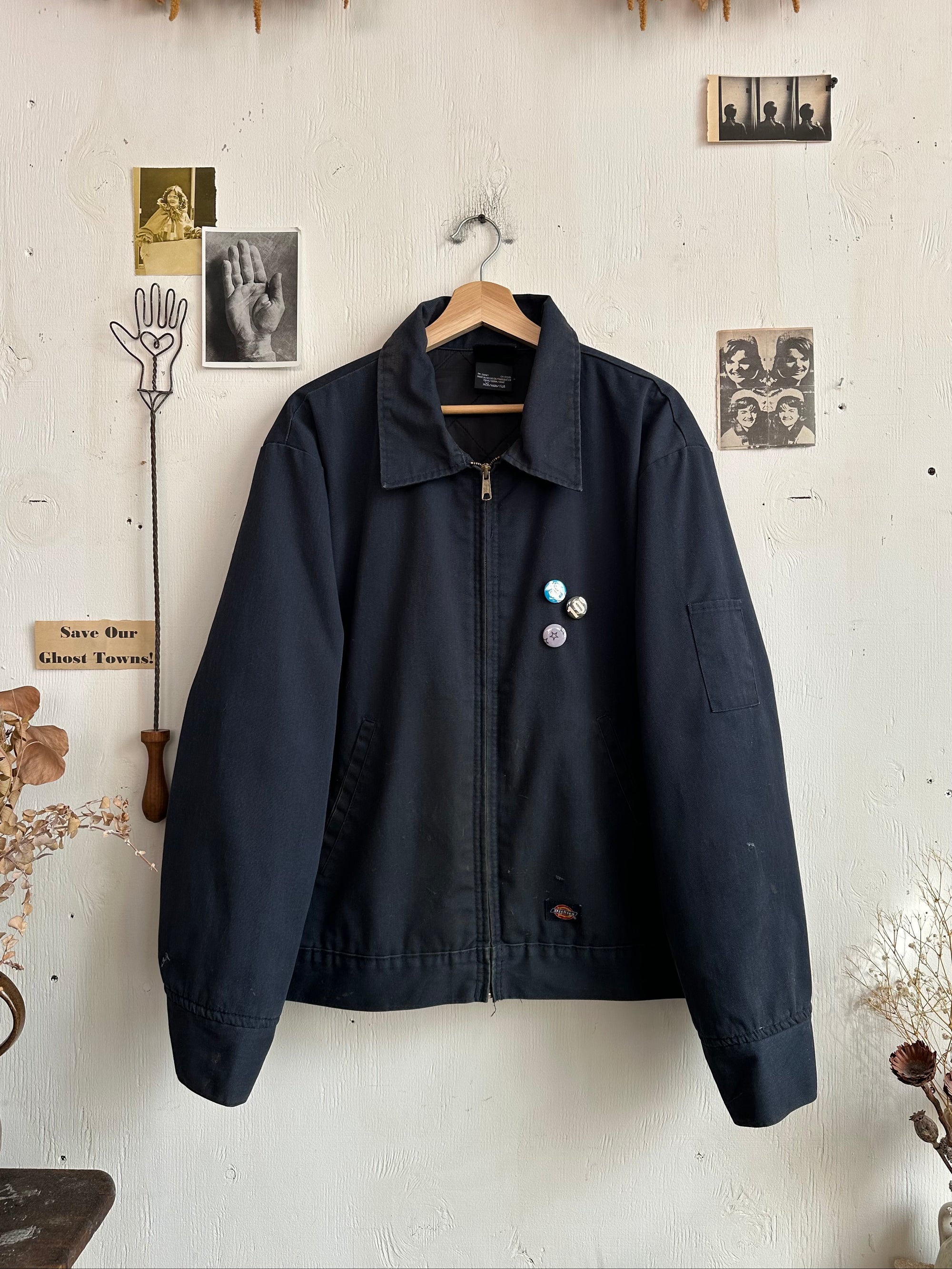 1990s Well Worn Dickies Work Jacket W/ Pins