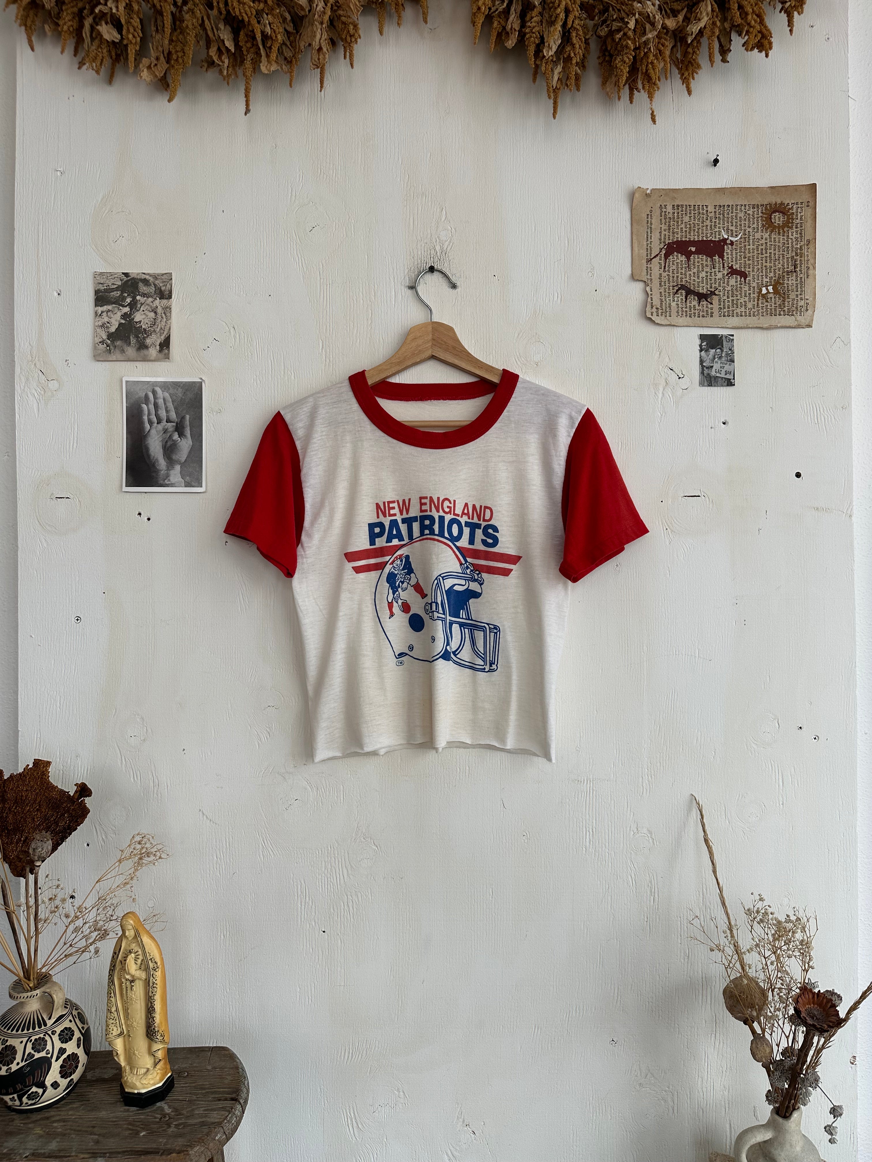 1980s Chopped New England Patriots Tee (S/M)