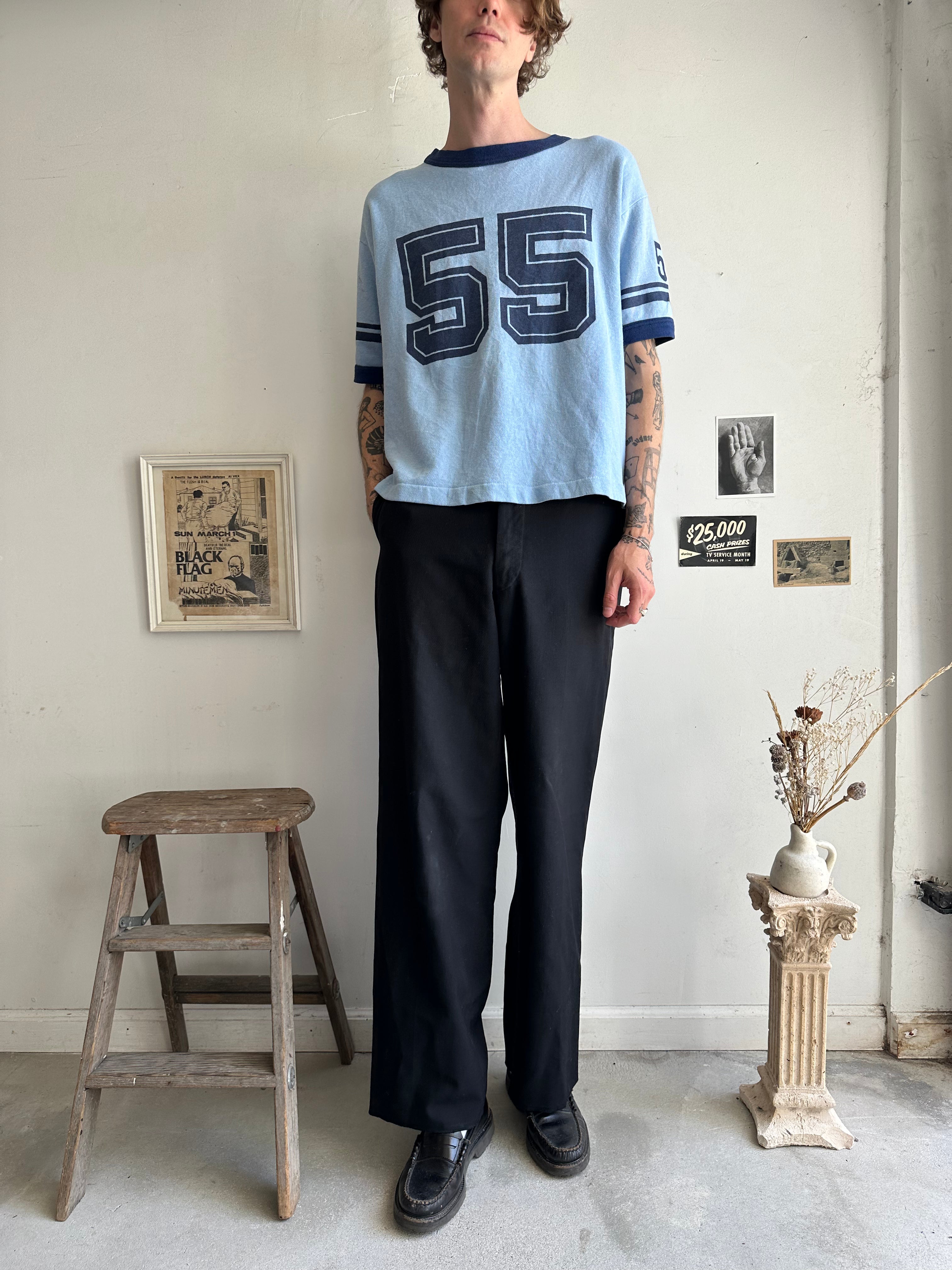 1980s Number 55 Sweatshirt Jersey Tee (Boxy XL)