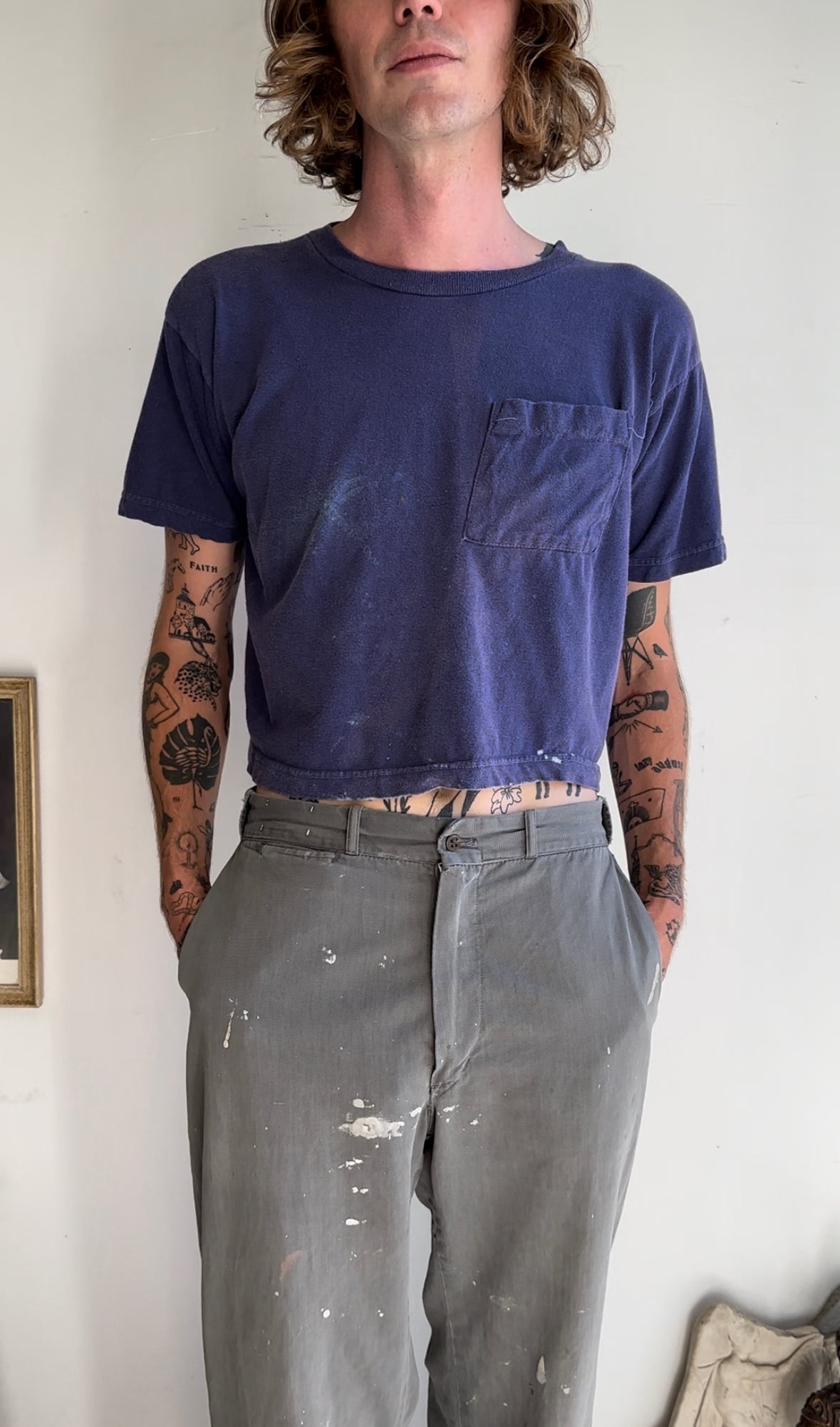 1980s Words-Out Pocket Blank (Cropped S/M)