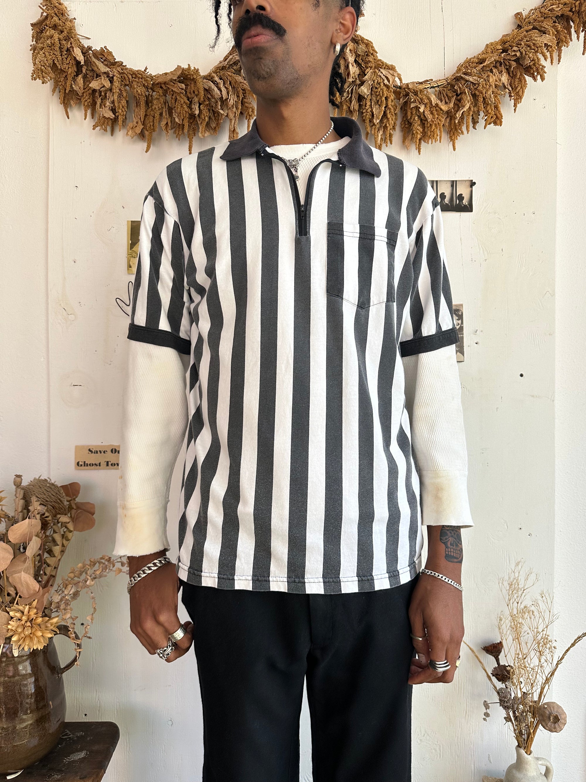 1980s Ref Zip-Up Polo