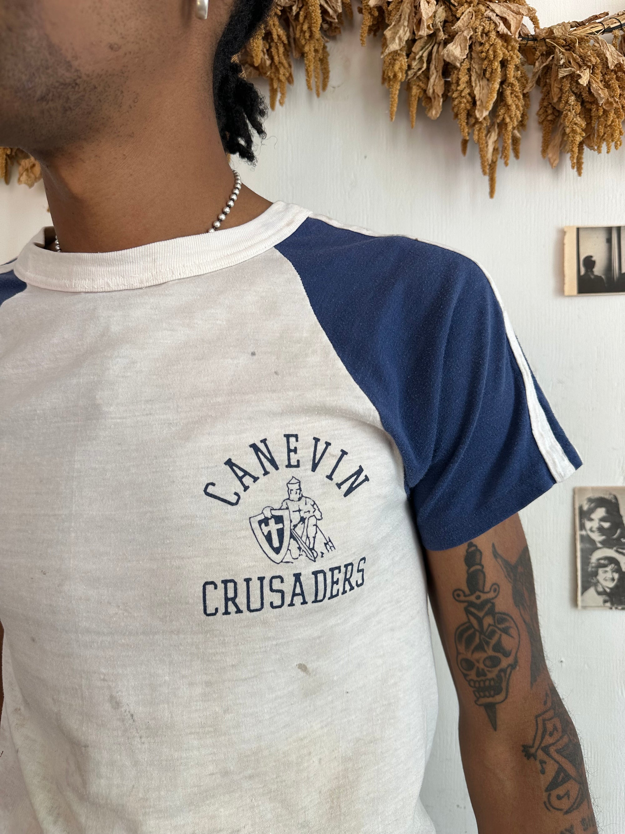 1980s Thrashed Canevin Crusaders Jersey Tee
