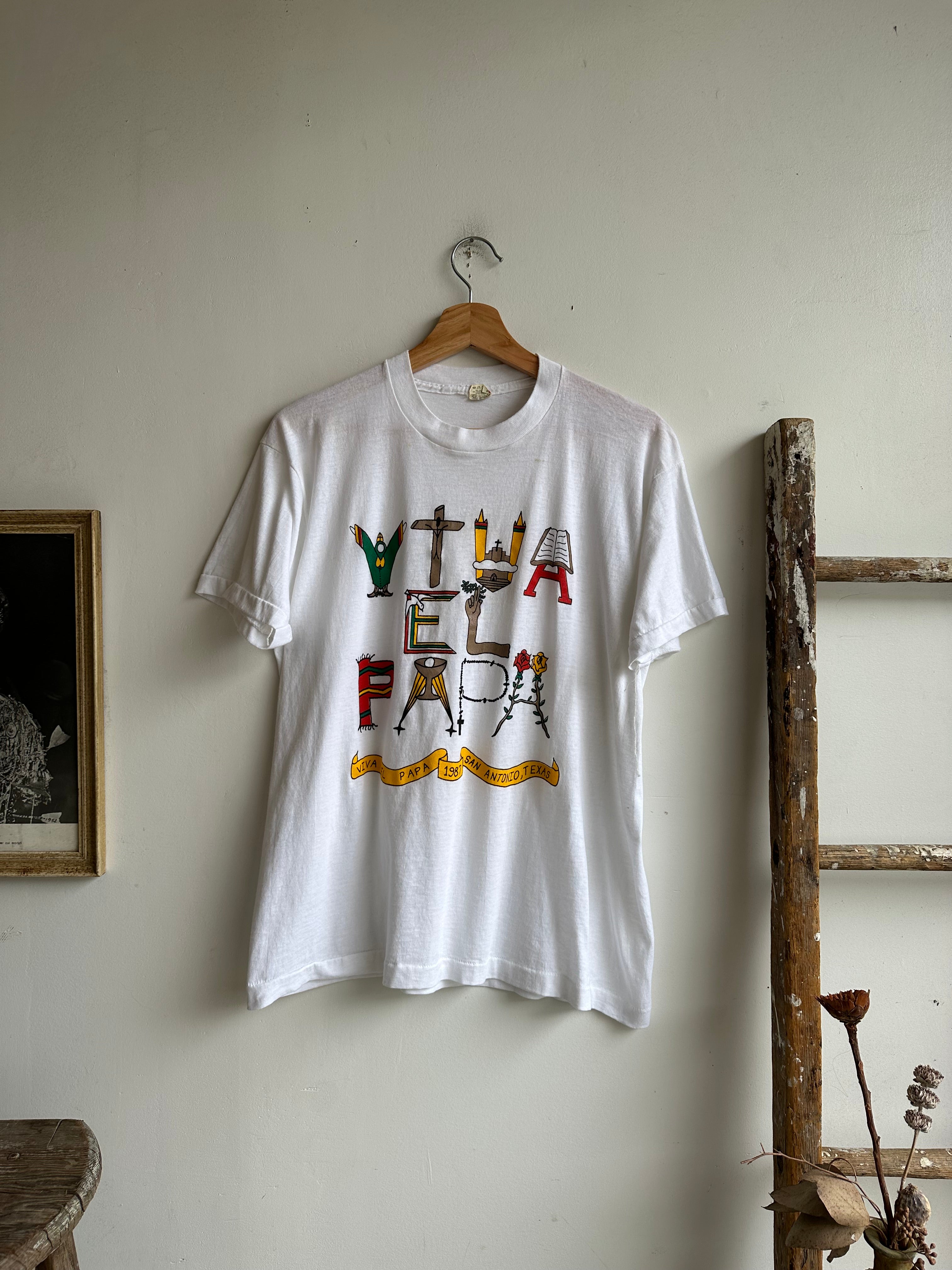 1987 Viva El Papa T-Shirt (M/L)