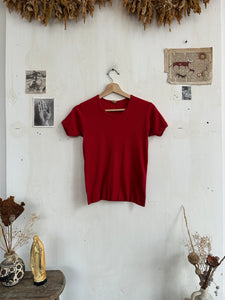 1970s Chopped Ribbed Red Blank (S)