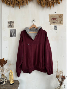 1980s Thermal Lined Soft Henley Hoodie (Boxy L/XL)