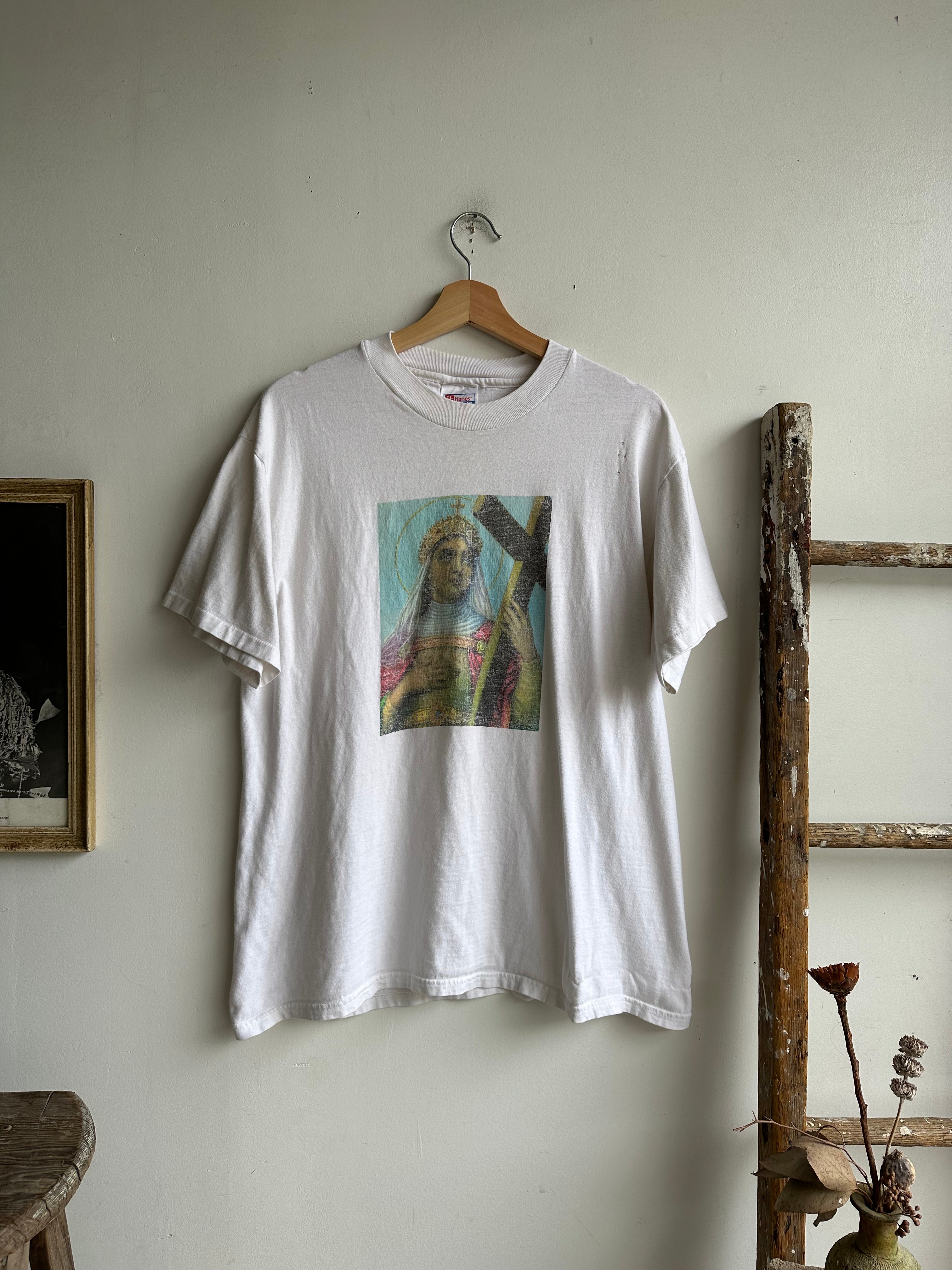 1990s Faded Saint T-Shirt (L/XL)