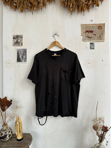 1990s Thrashed and Repaired Perfect Hanes Pocket Tee (L/XL)