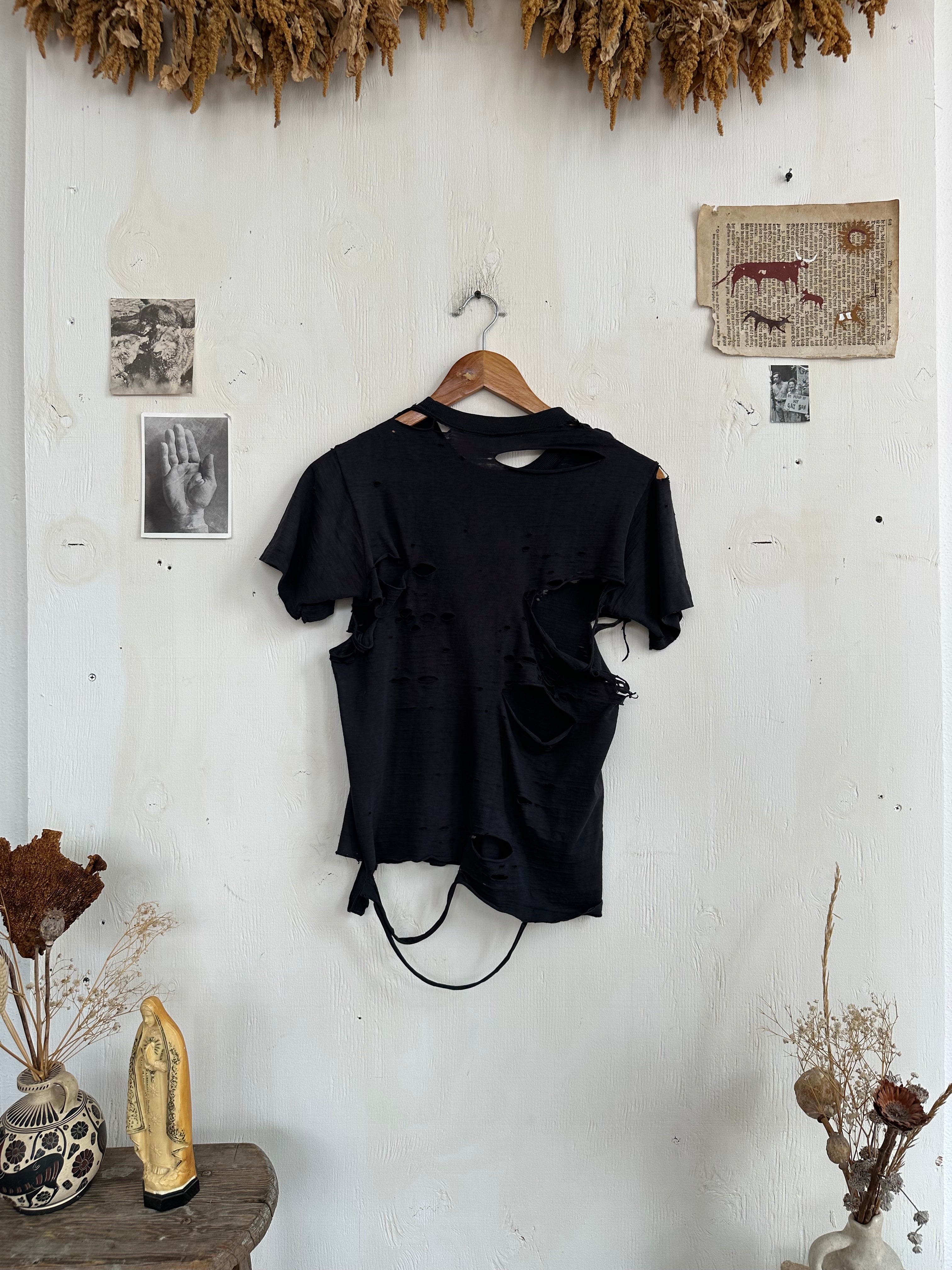 1970s Perfect Thrashed Black Tee (S)