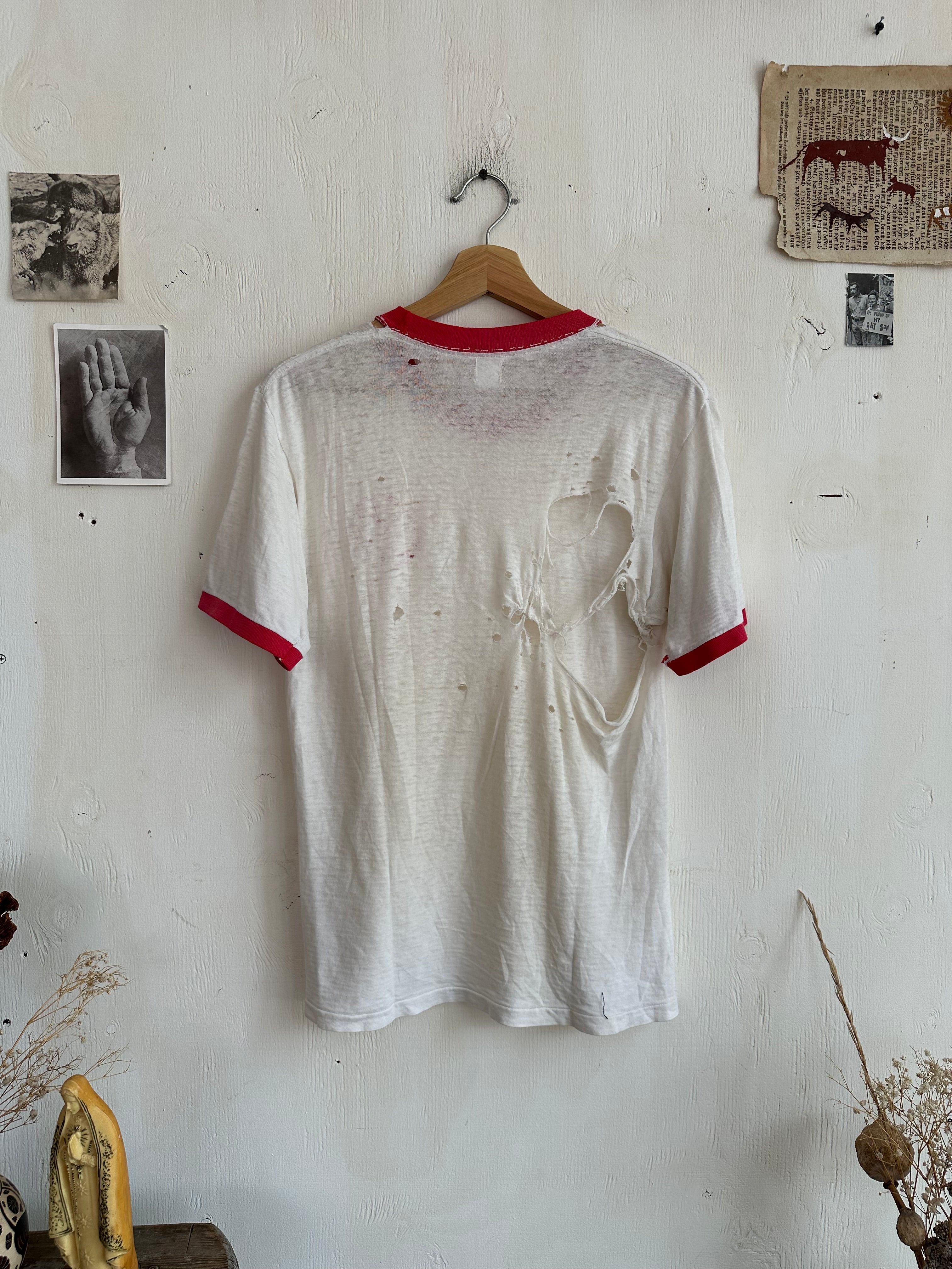 1970s Thrashed Jersey Shore Lifeguard Tee (M)