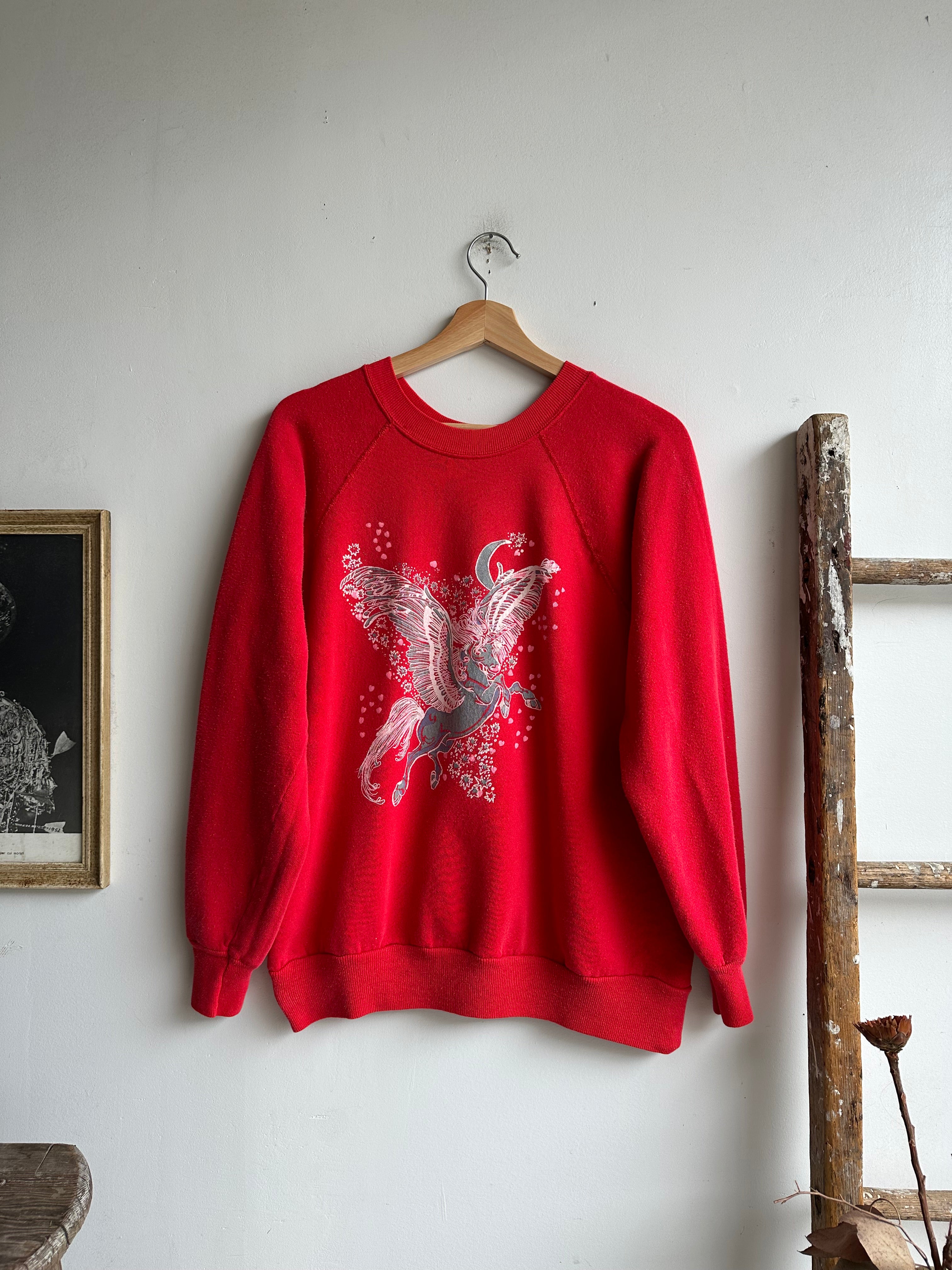 1980s Red Pegasus Sweatshirt (Boxy M/L)