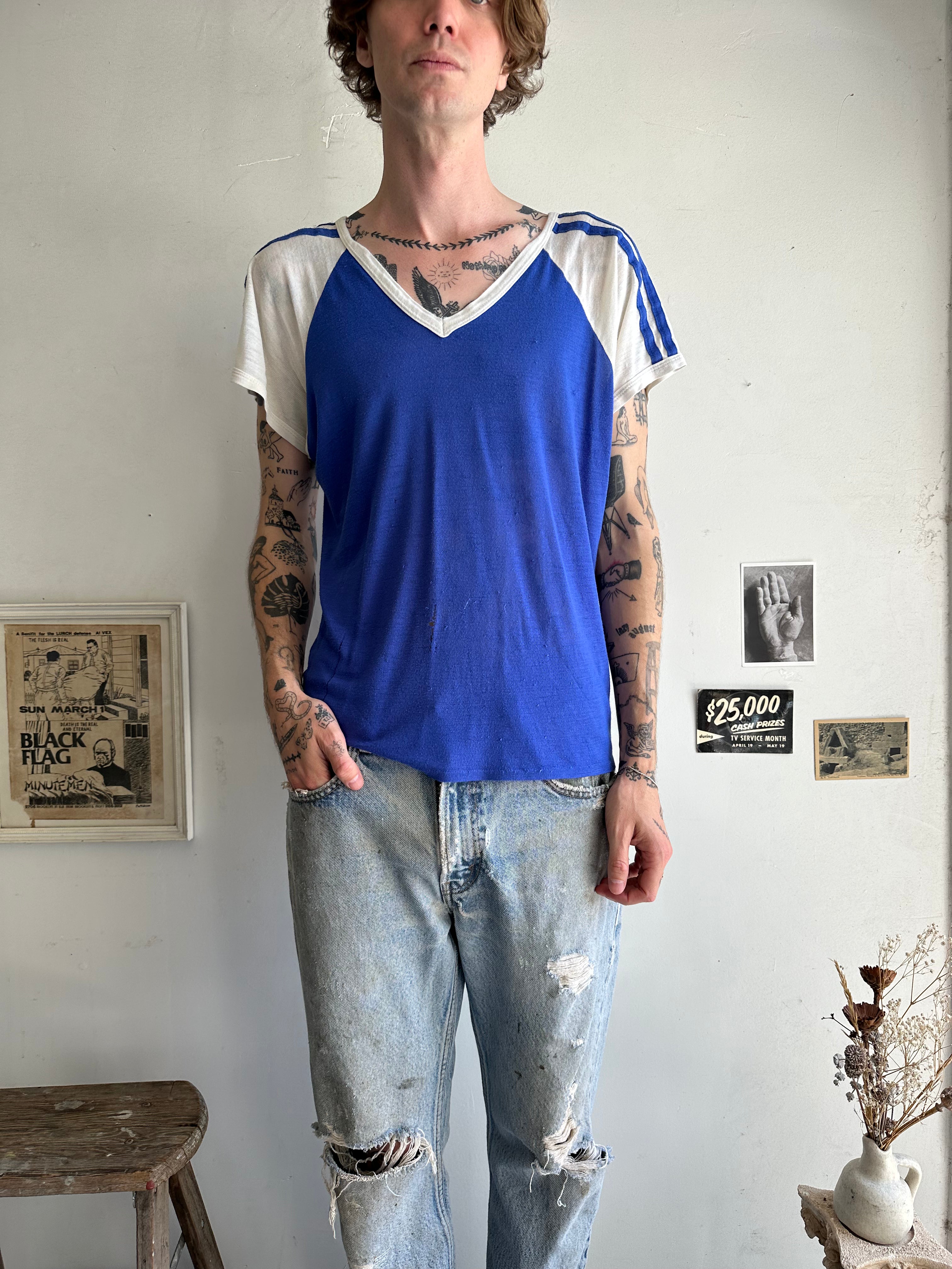 1970s Paper Thin Sears Athletic Tee (Boxy L)