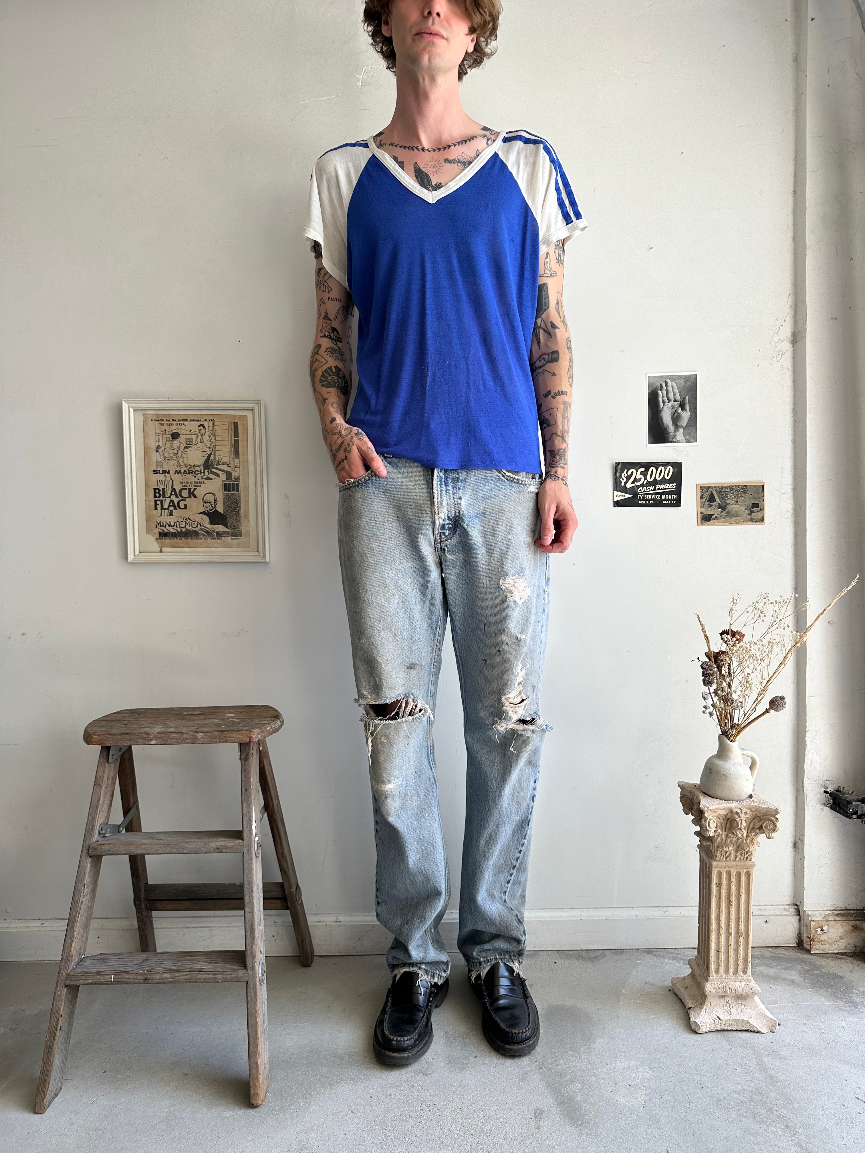 1970s Paper Thin Sears Athletic Tee (Boxy L)