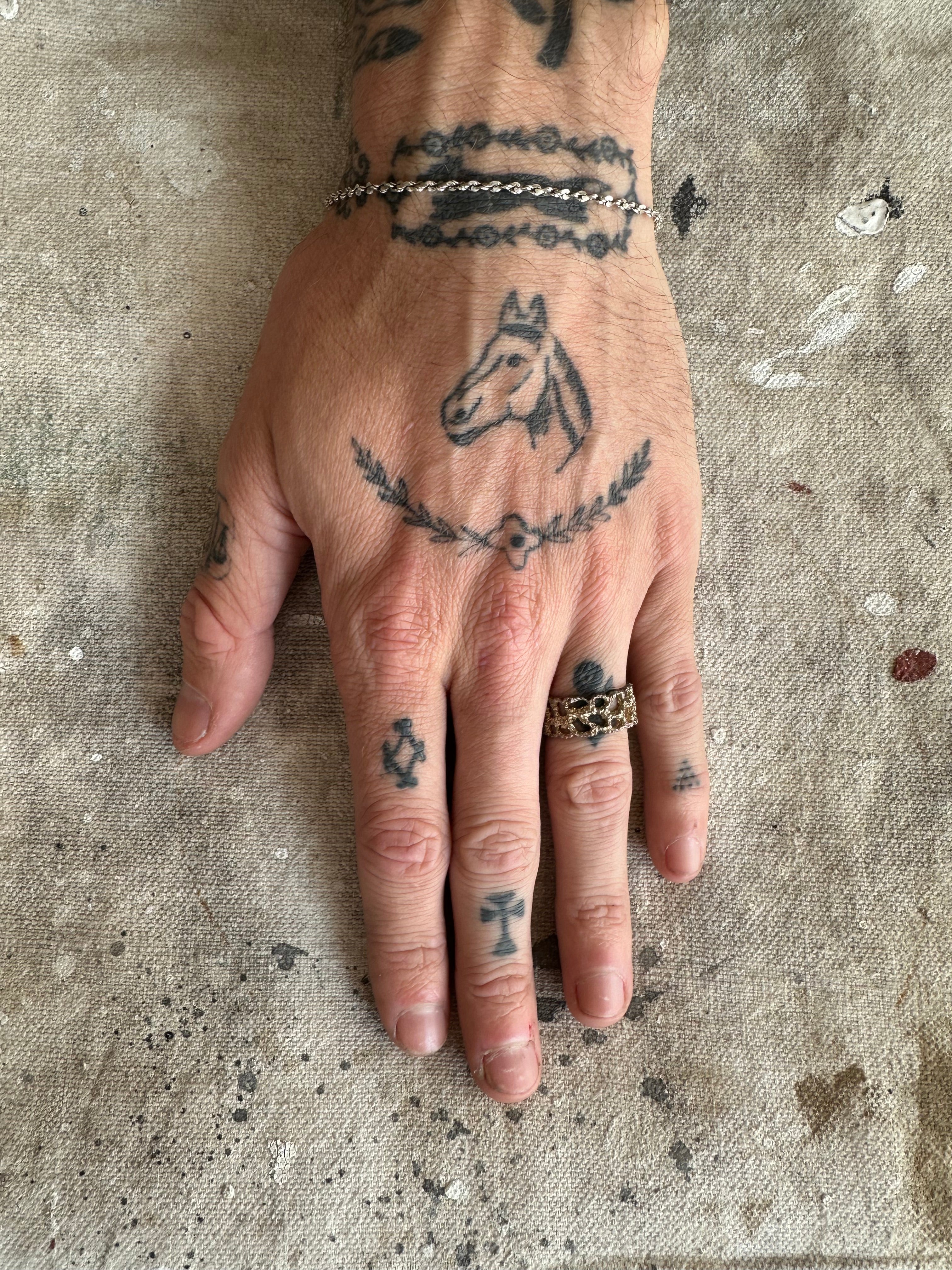 Vintage Sterling Organic Chain Ring (6.5)