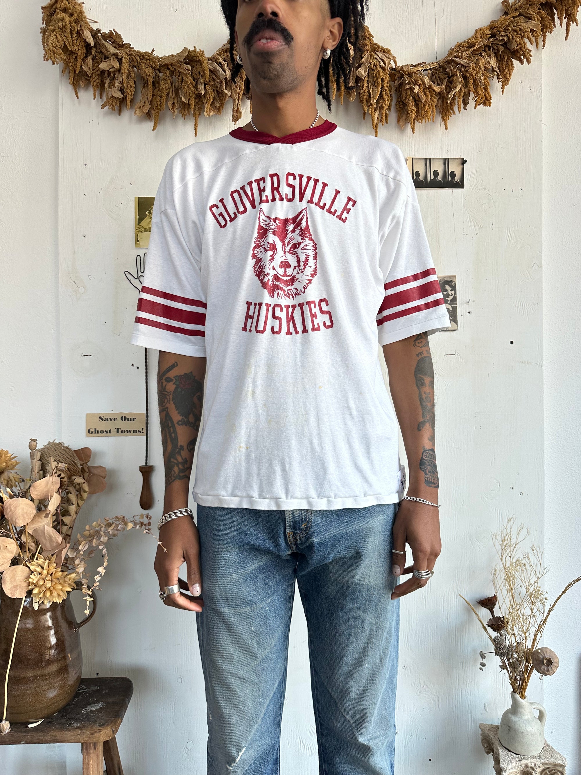 1980s Gloversvile Huskies Jersey Tee