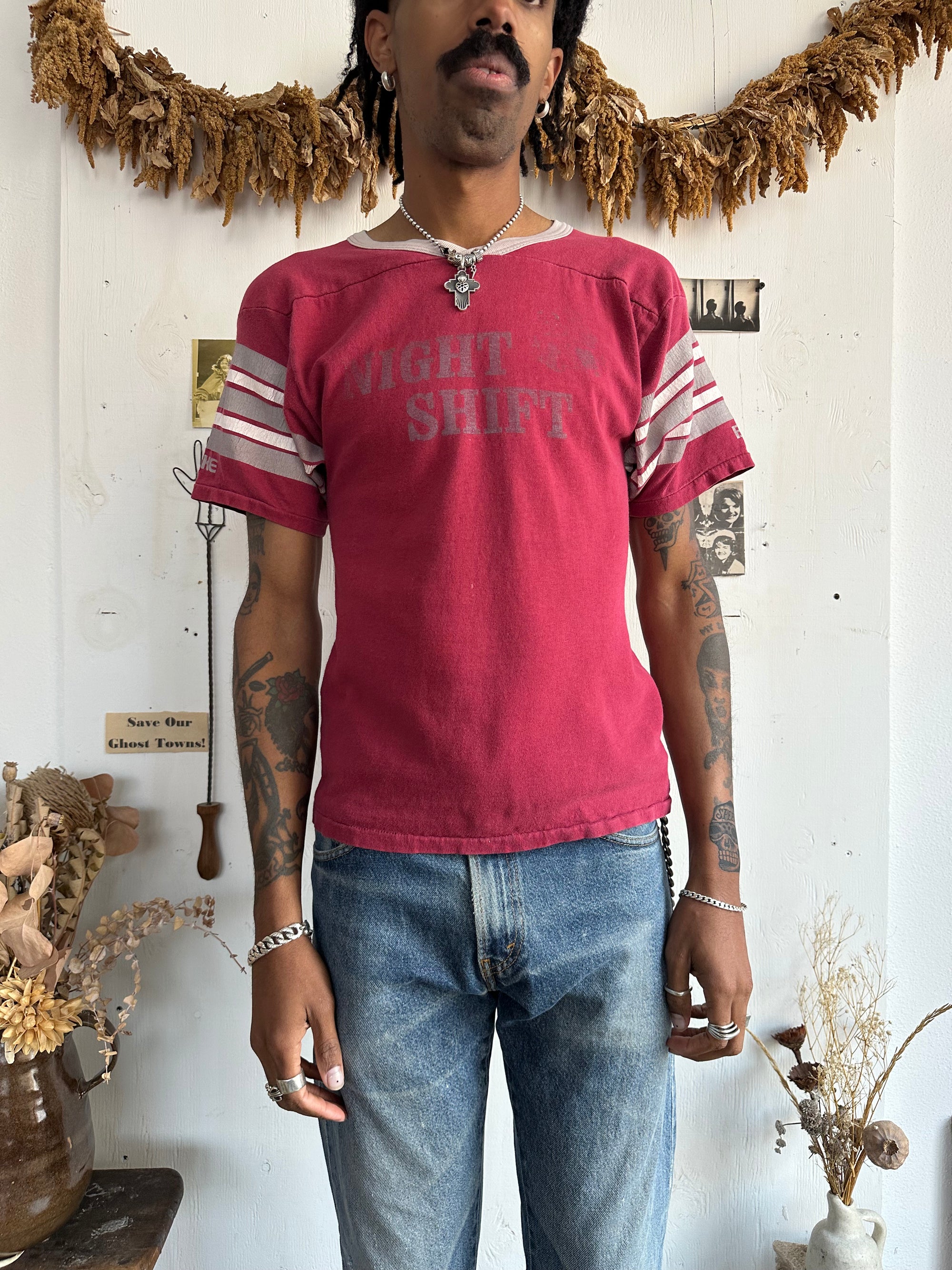 1970s Faded Night Shift Jersey Tee