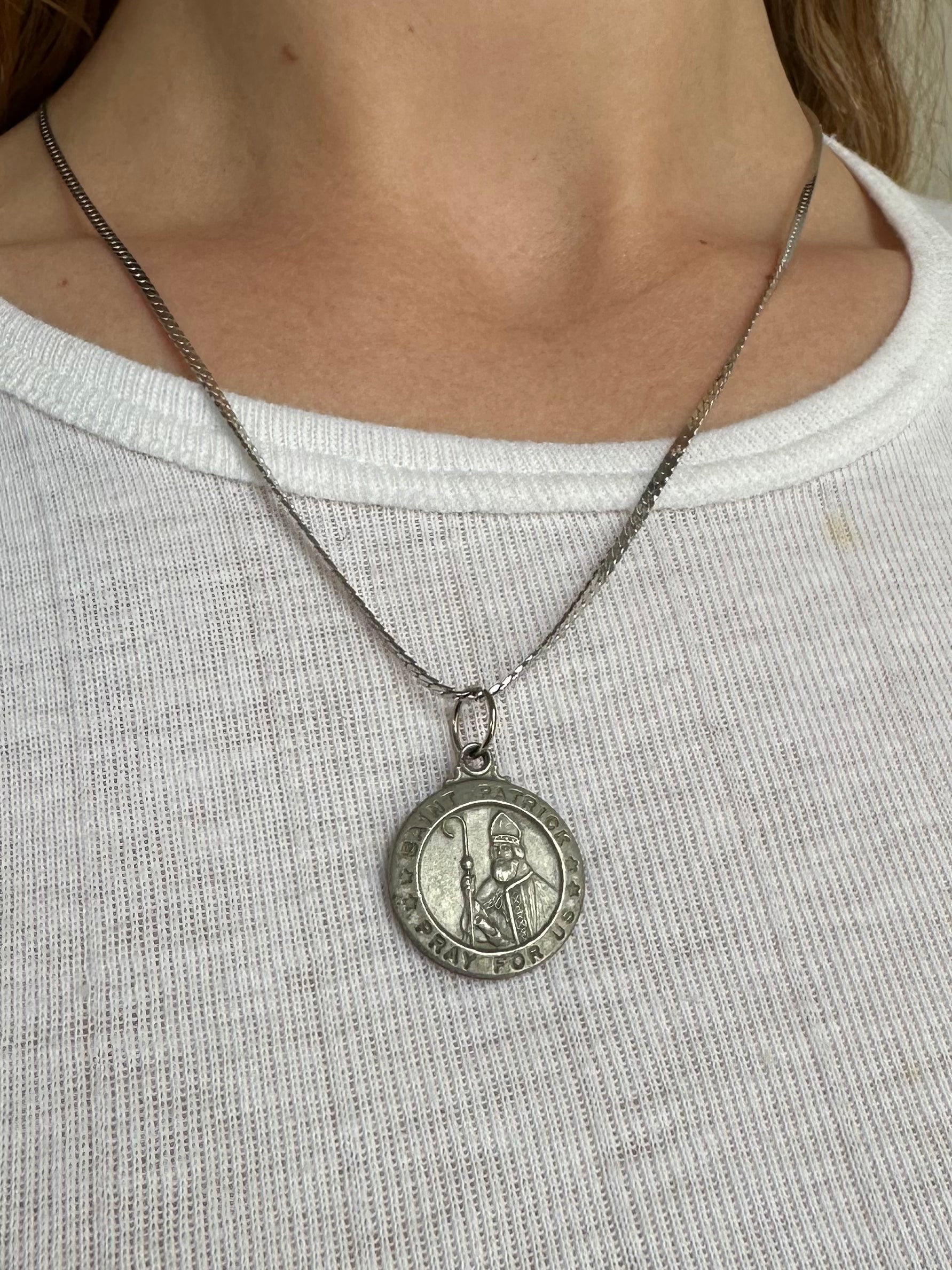 Vintage St. Patrick Pendant Necklace (18")