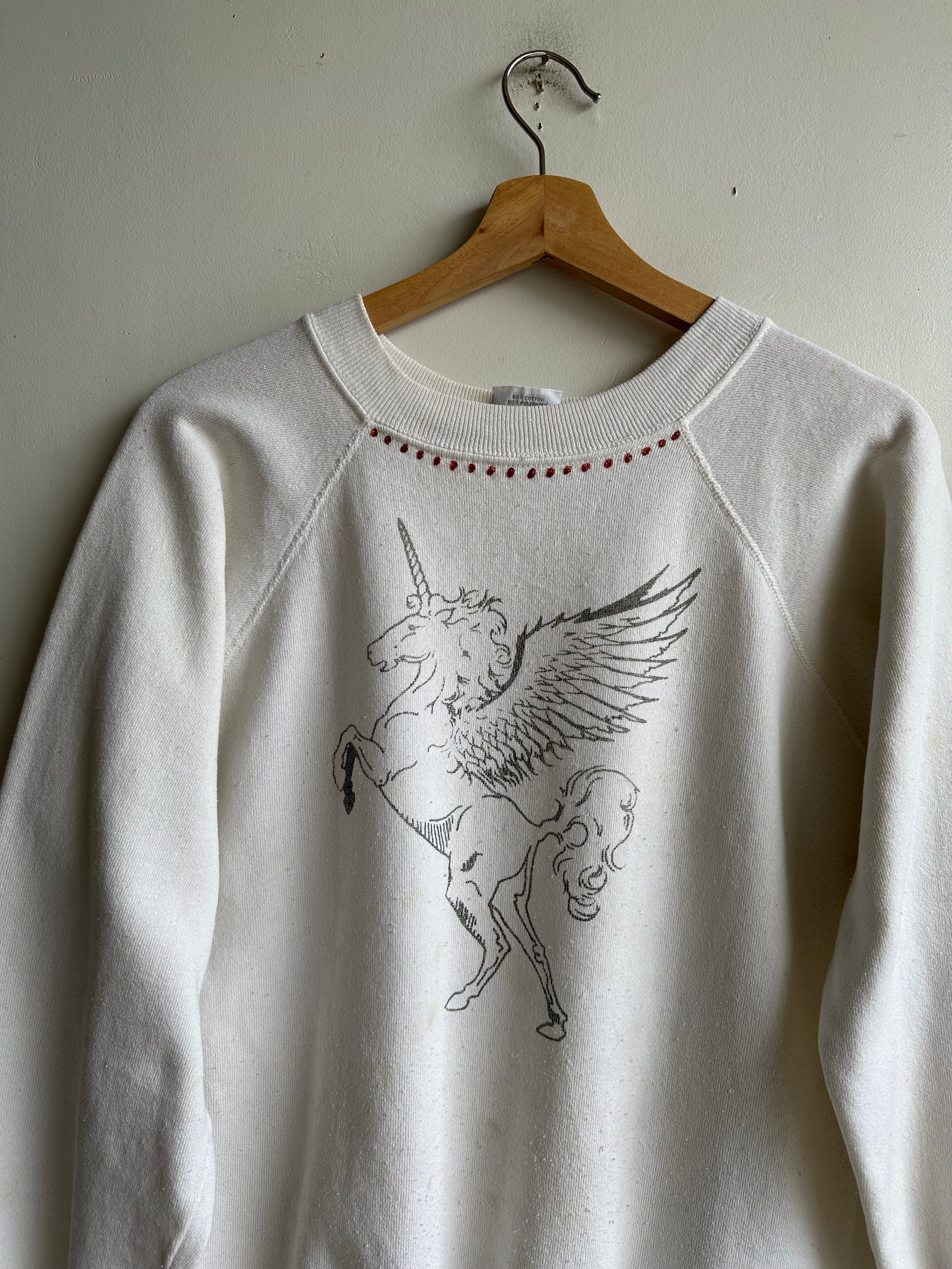 1980s Faded Pegasus Sweatshirt (M)