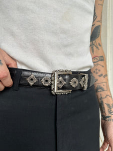 1990s Metal Applique Belt (27" - 32")