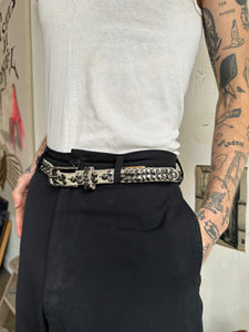 1990s White Studded Belt (34-38)