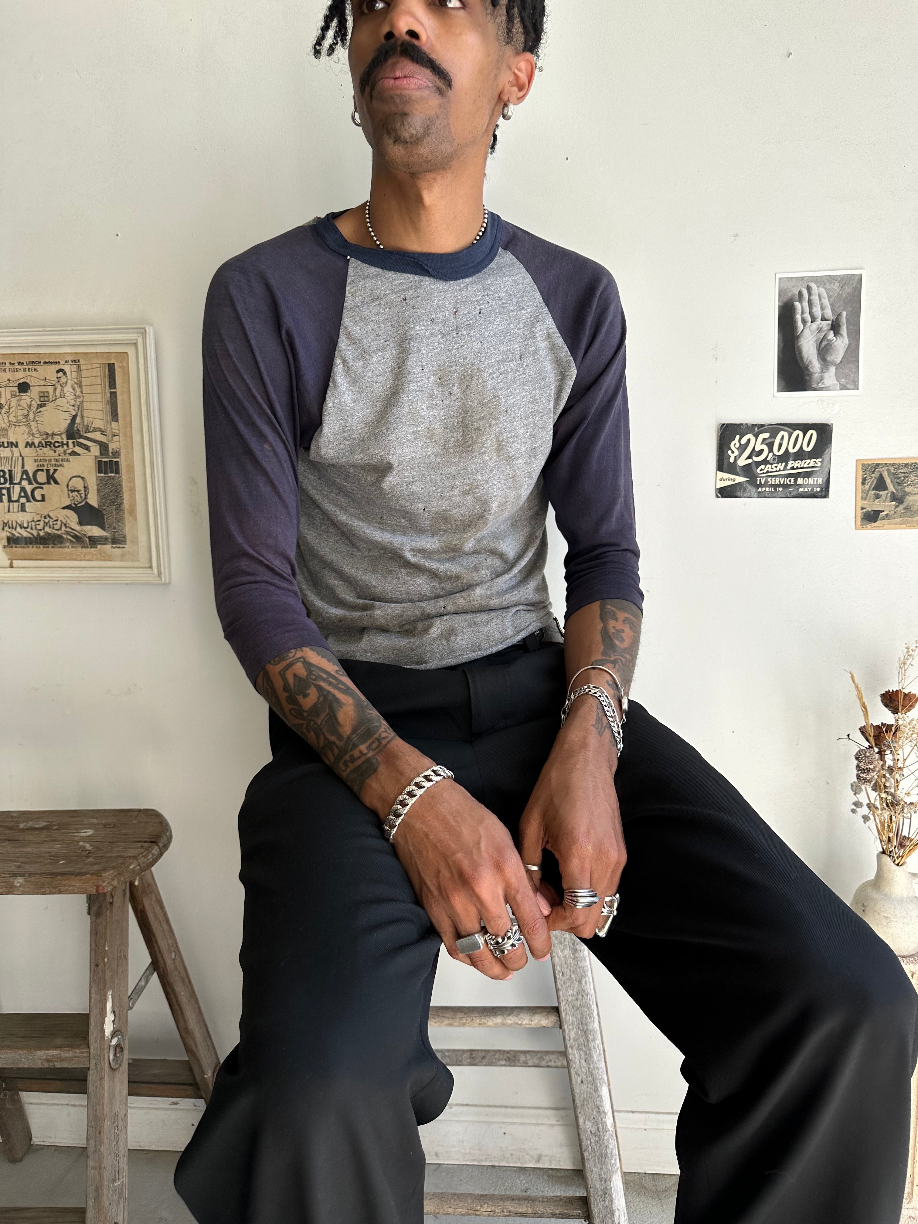 1980s Well-Worn Baseball Tee (S/M)