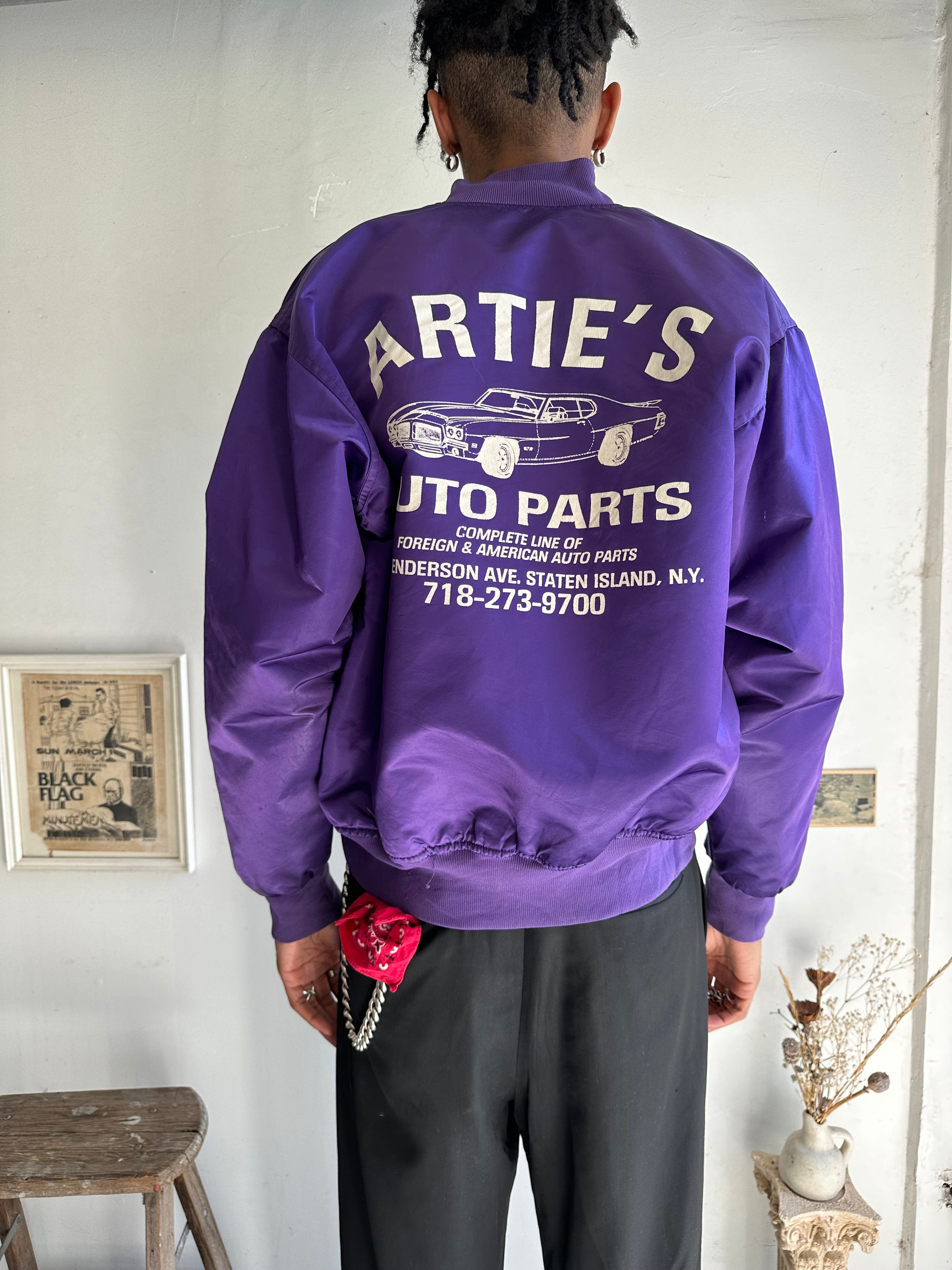 1980s Artie Satin Bomber Jacket (Boxy XL)