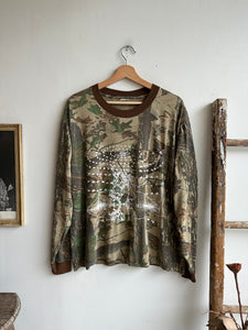 1990s Screen-Printed Realtree Camo Long Sleeve (XL)