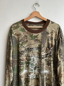 1990s Screen-Printed Realtree Camo Long Sleeve (XL)