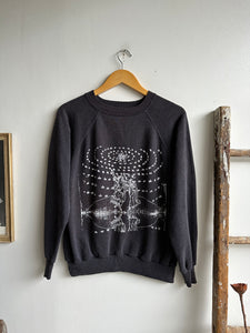 1980s Faded Screen-Printed Sweatshirt (M)