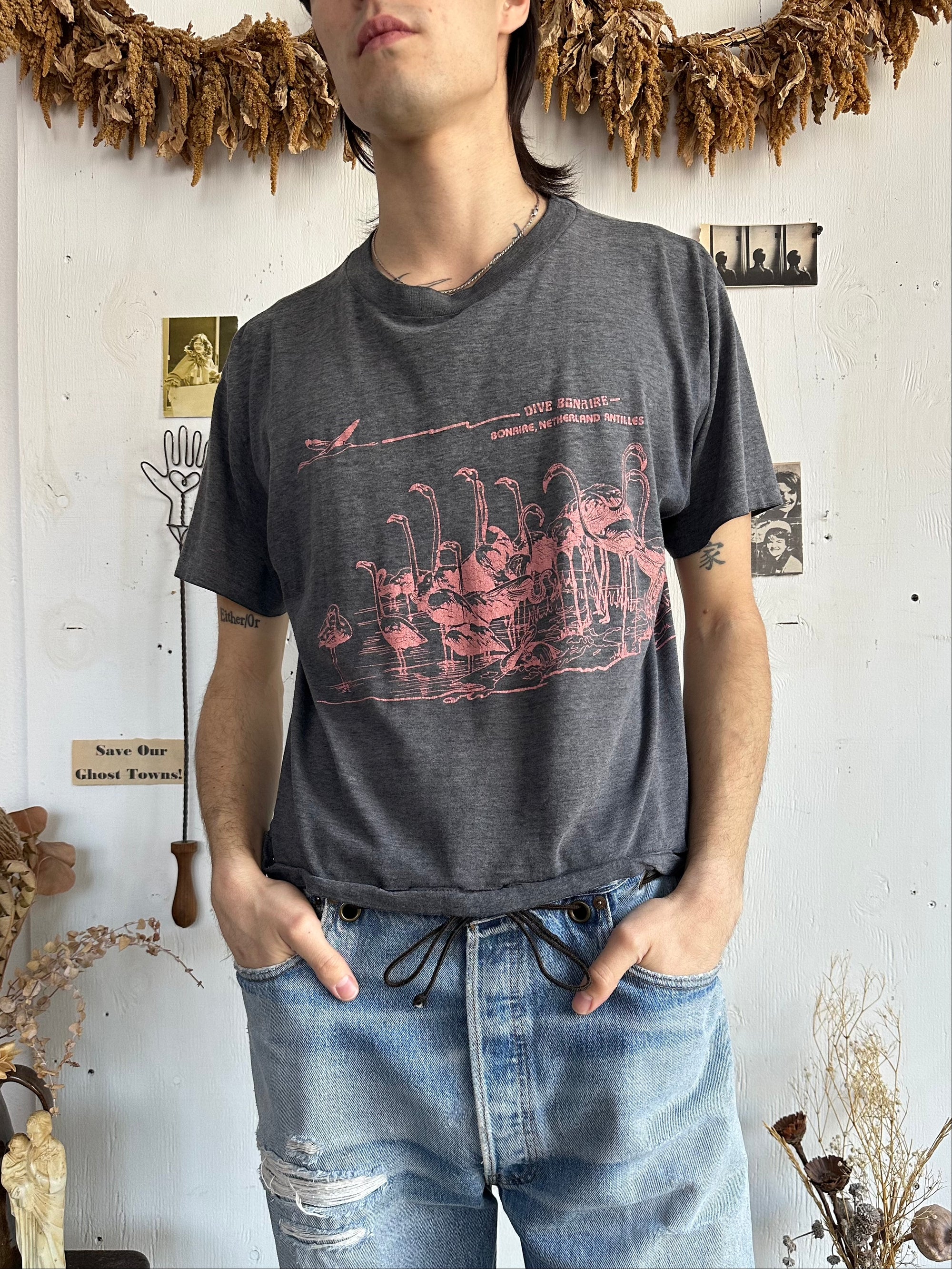 1980s Paper Thin Flamingos Tee