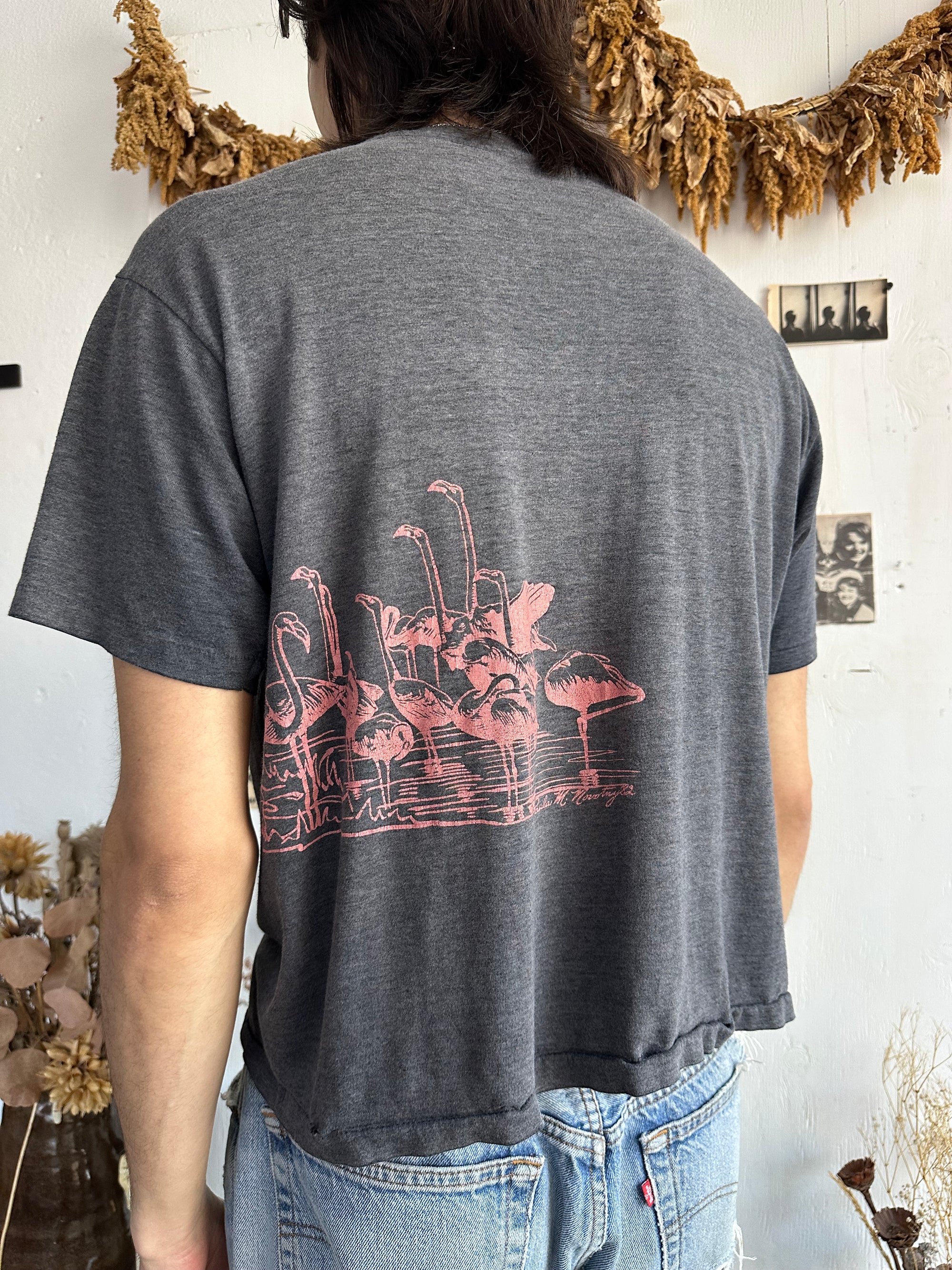 1980s Paper Thin Flamingos Tee