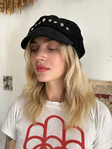 1990s Corduroy Newsboy Hat W/ Pins (7)