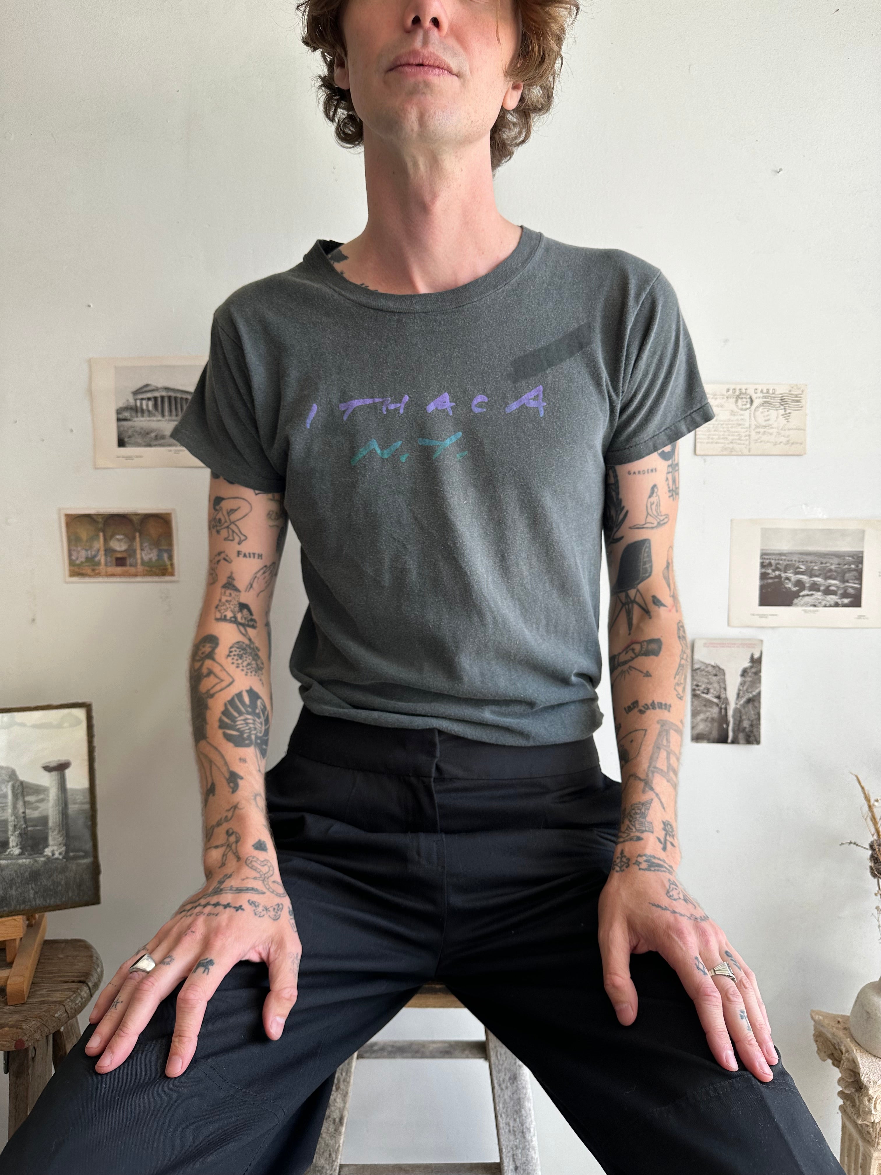 1970s Sunfaded Ithaca New York Tee (M/L)