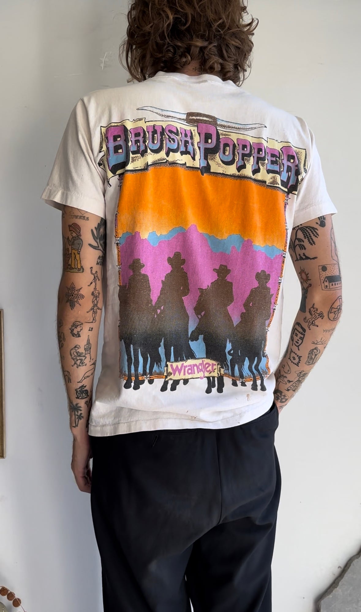 1980s Wrangler Brush Popper T-Shirt (M/L)