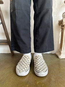 Thrashed Hand Drawn Checkered Vans W/ Star Studs