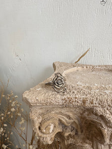 Vintage Sterling Rose Ring (7.5)