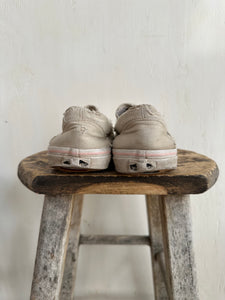 Perfectly Thrashed White Vans (M8/W9.5)