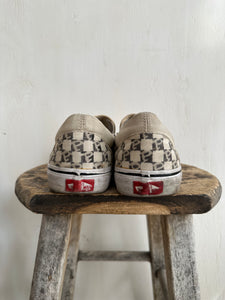 Thrashed Hand Drawn Checkered Vans W/ Star Studs