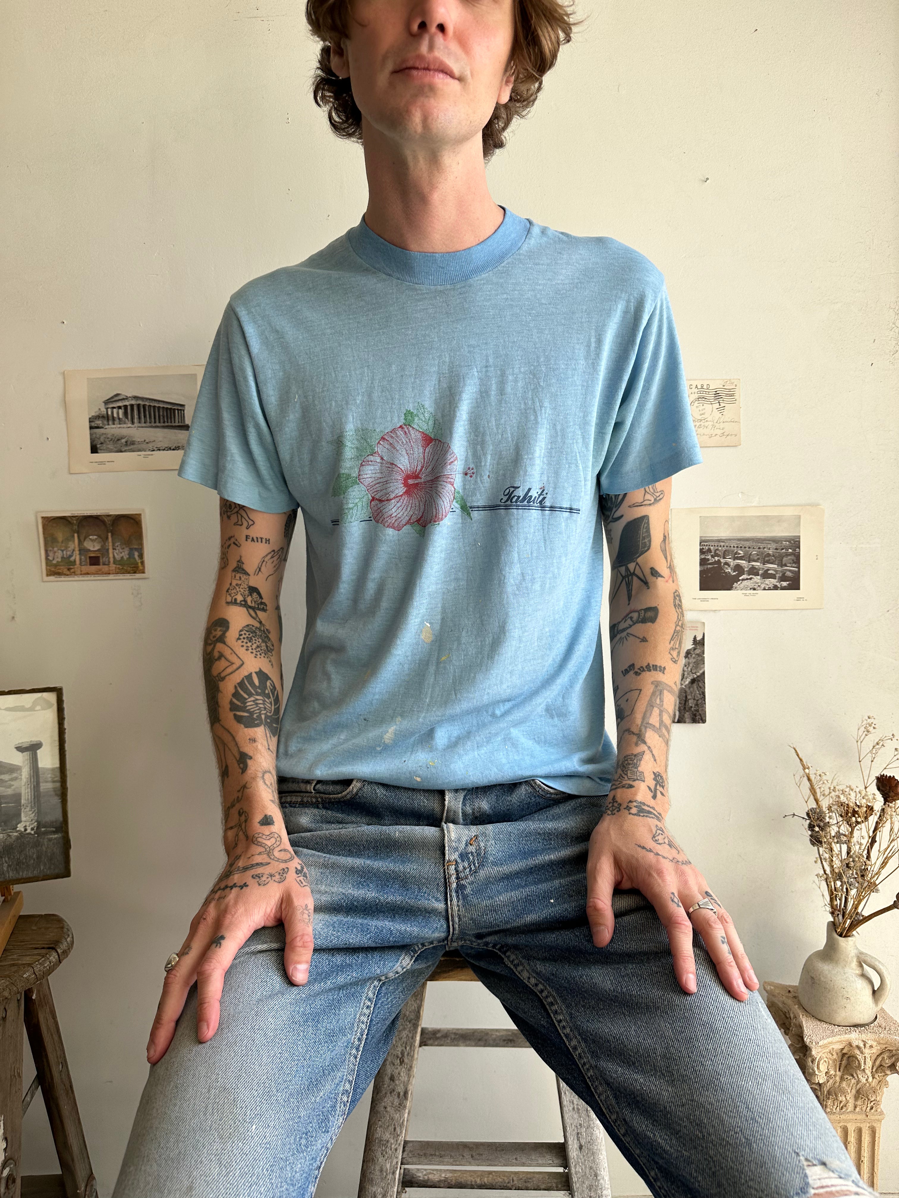 1980s Paper Thin Tahiti T-Shirt (M)