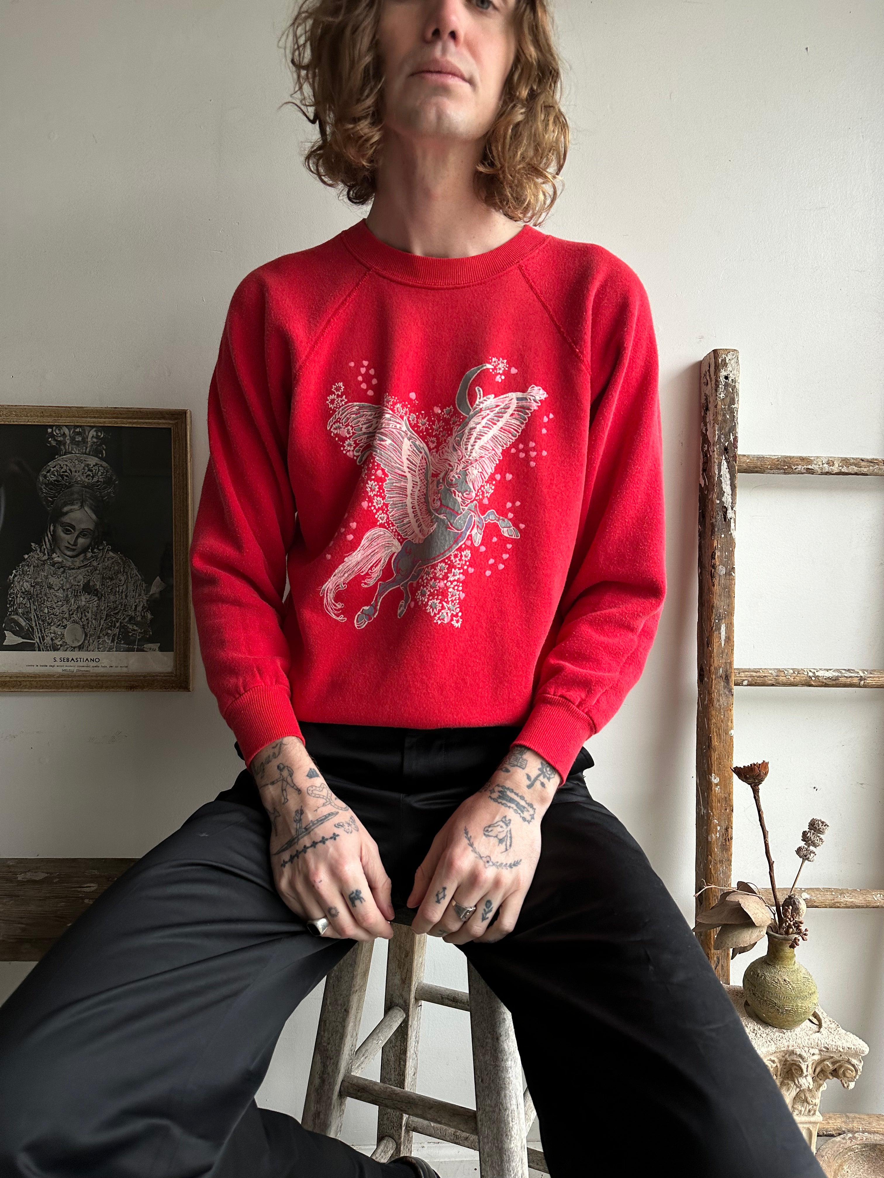 1980s Red Pegasus Sweatshirt (Boxy M/L)