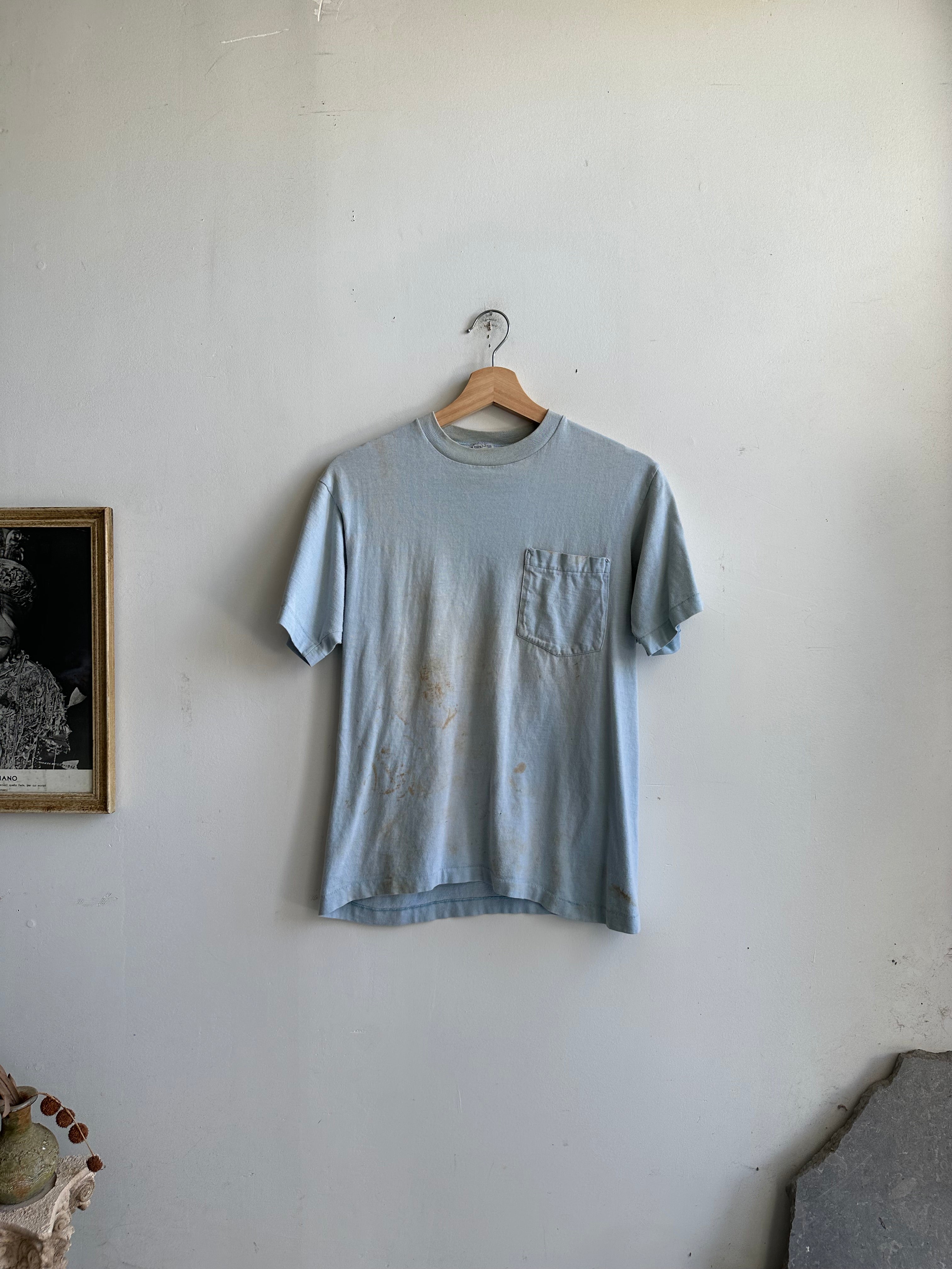 1980s Thrashed Light Blue Pocket Blank (S/M)