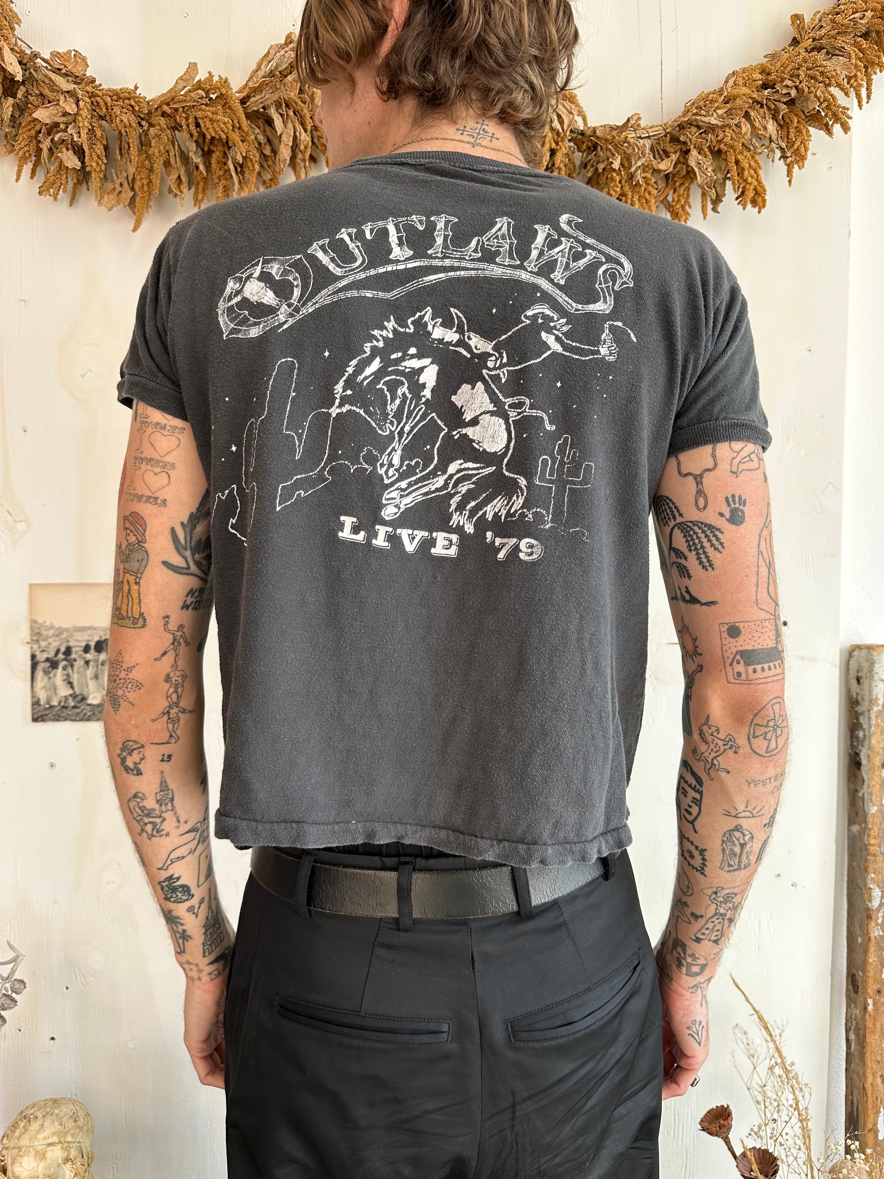 1970s Faded Outlaws Tee (Boxy S)