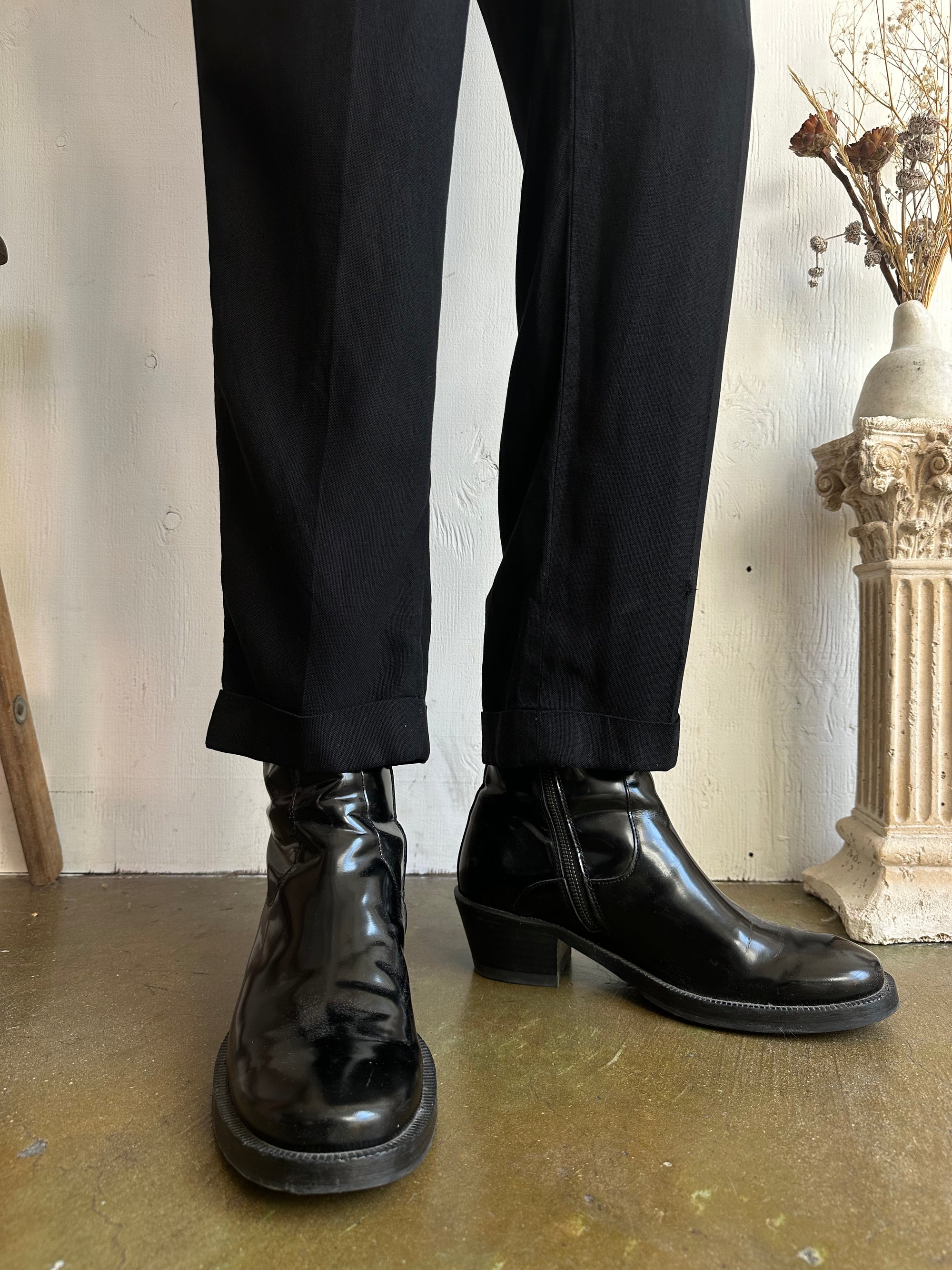 1960s Gauzy Black Trousers