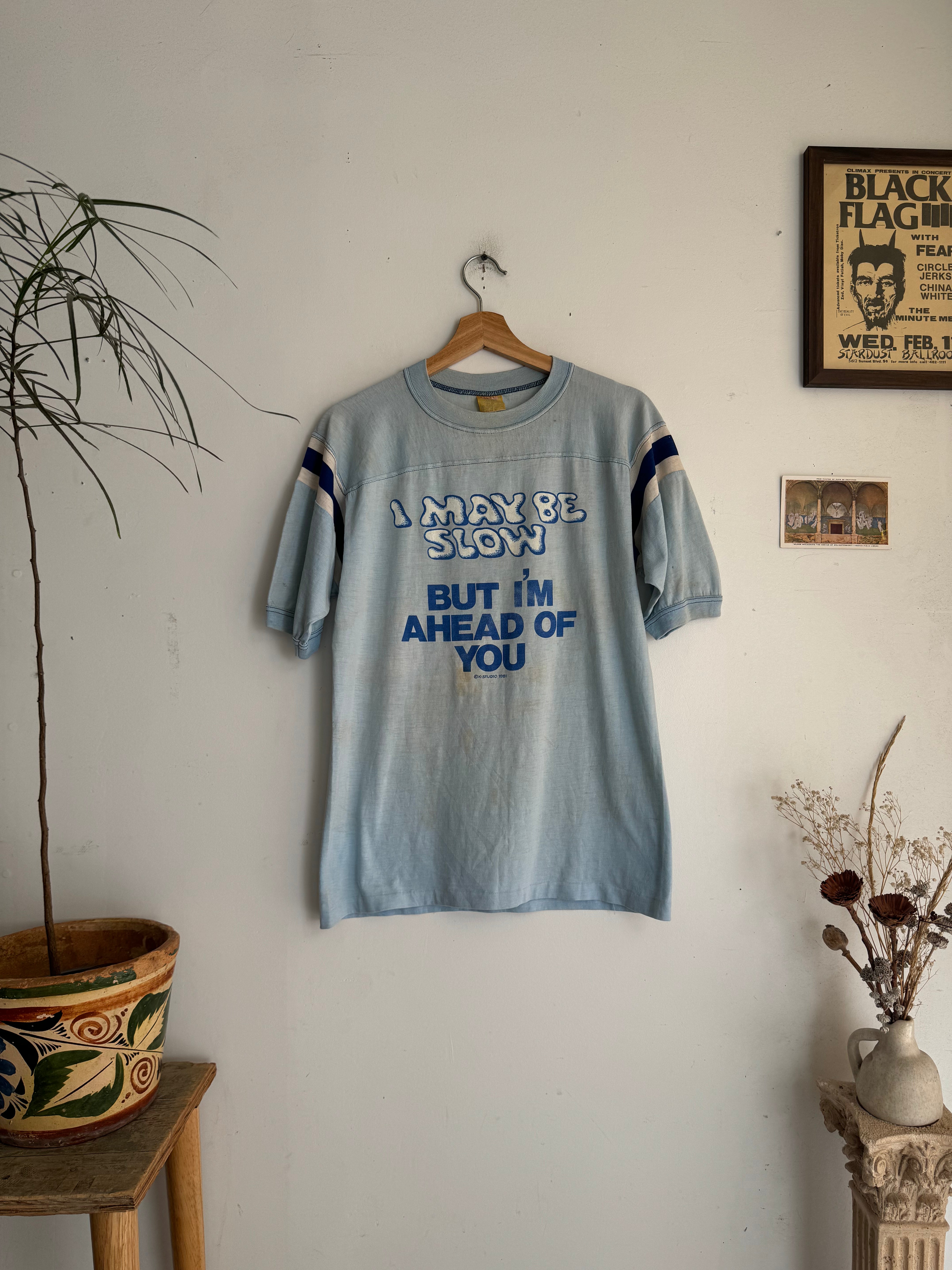 1970s "I May Be Slow" Athletic Tee (M)