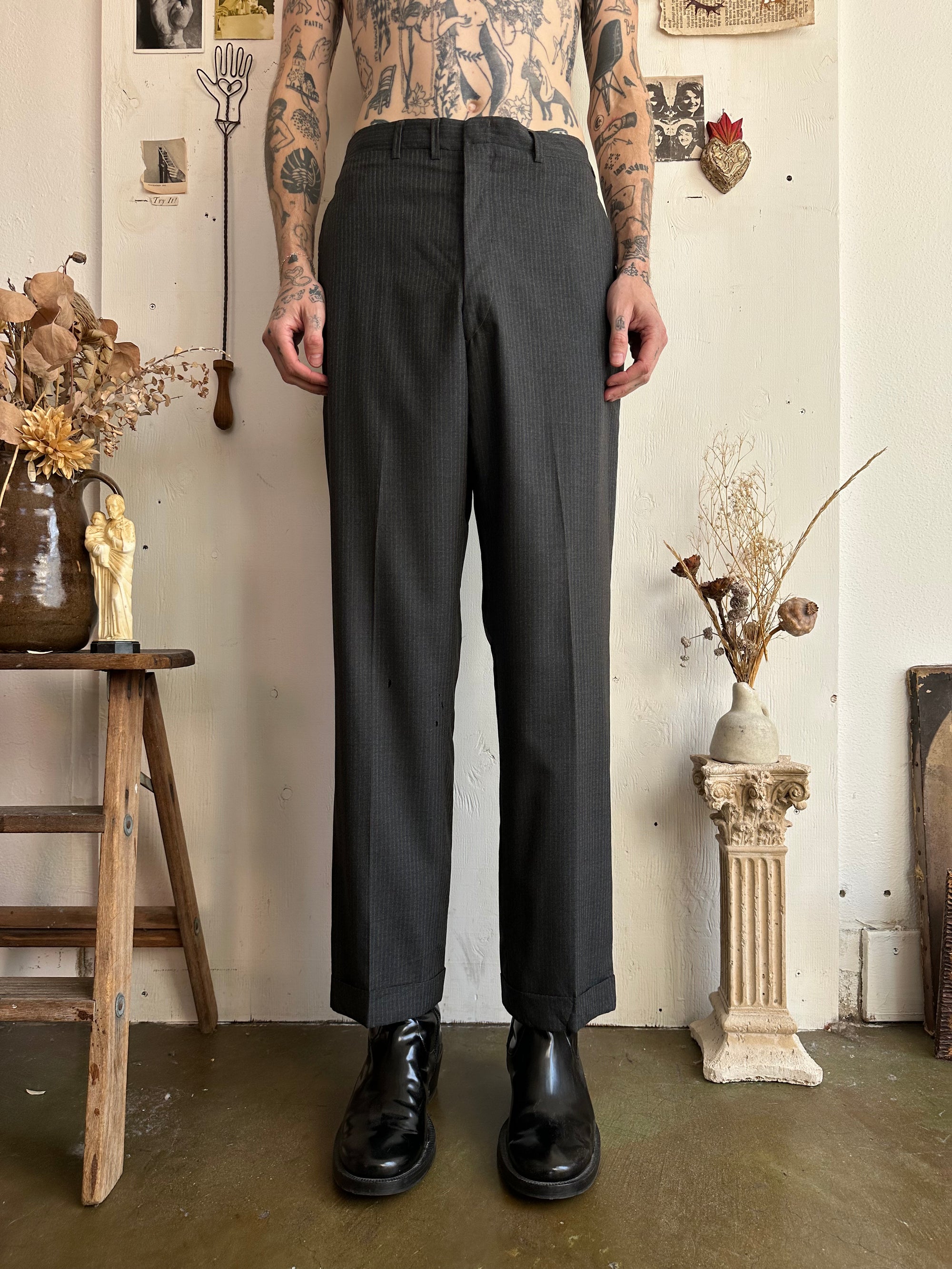 1950s Faded Pinstripe Trousers