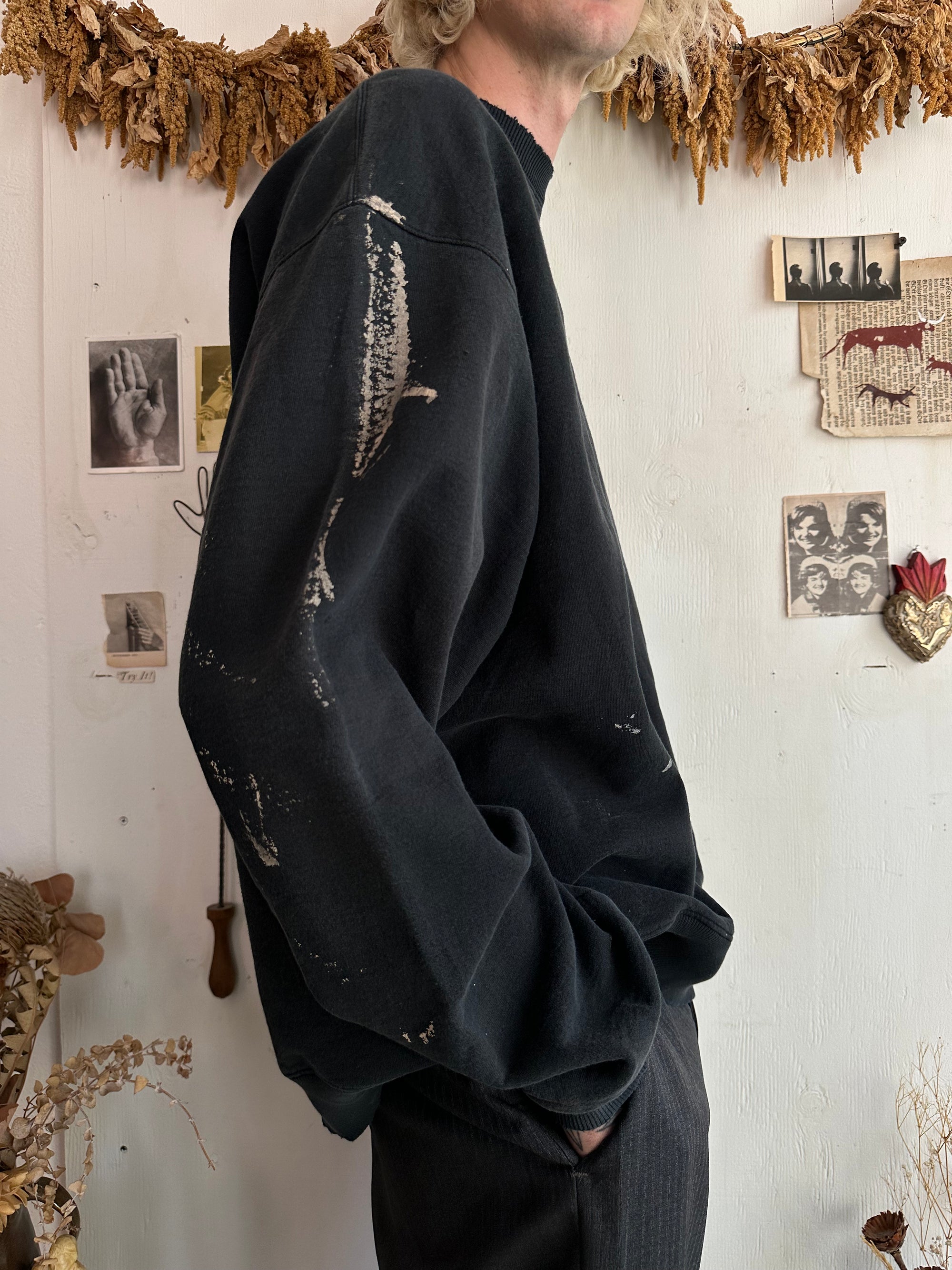 1990s Paint Splattered Champion Sweatshirt