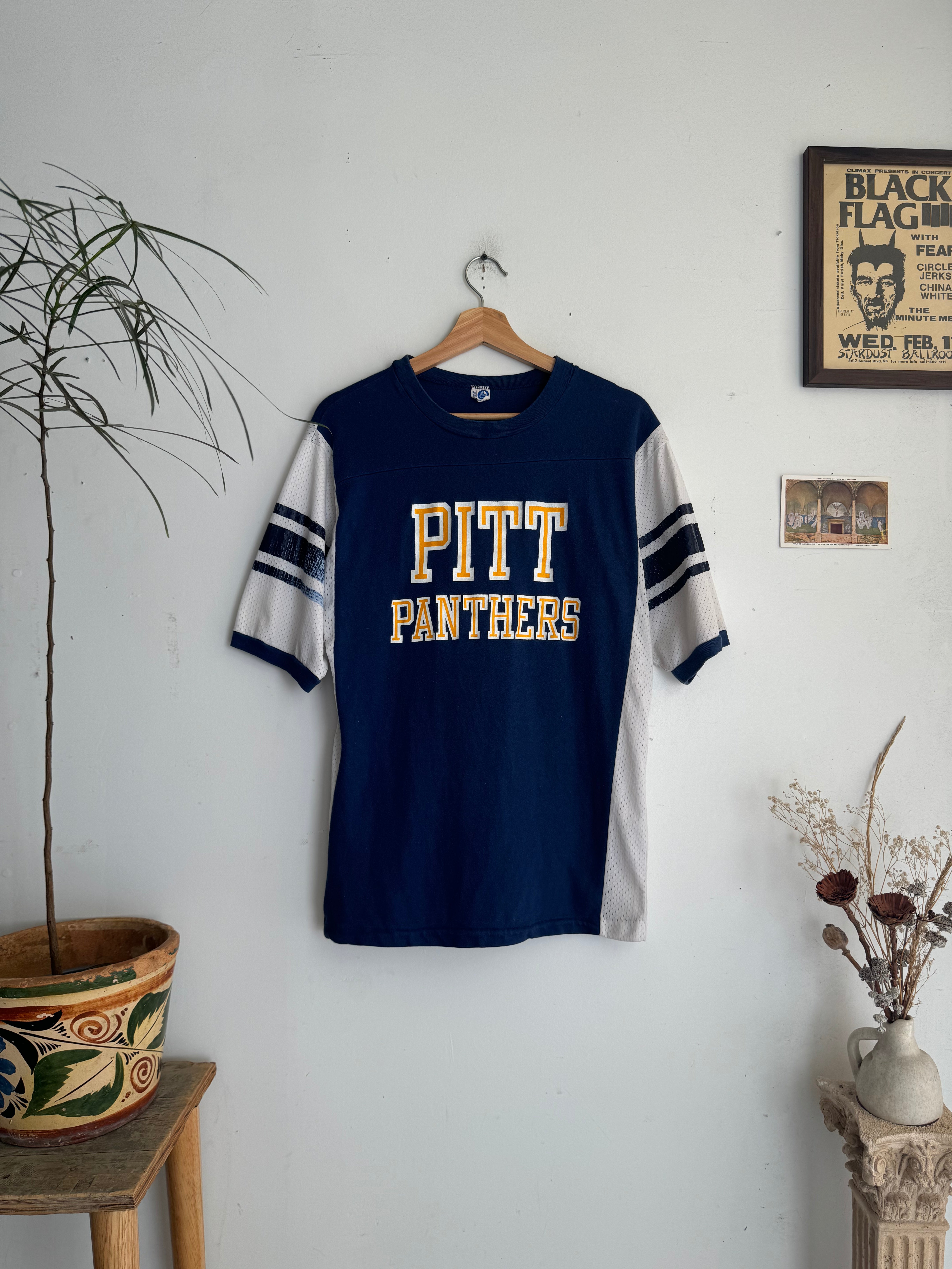 1980s Faded Pitt Panthers Jersey Tee (M)